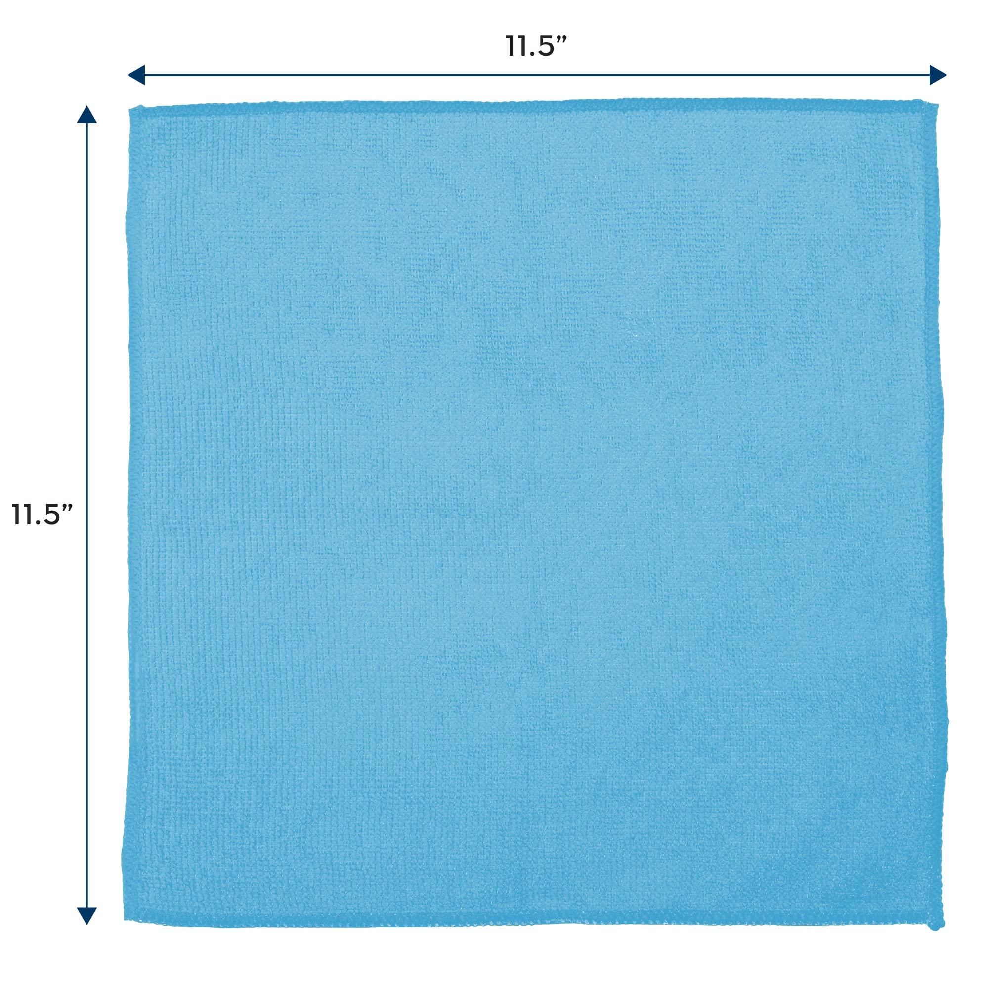 S&T INC. 100 Pack Microfiber Cleaning Cloth, Bulk Towels for Home, Reusable Microfiber Towels for Cars, Cleaning Rags, Assorted, 11.5 Inches x 11.5 Inches, 100 Count - Image 2