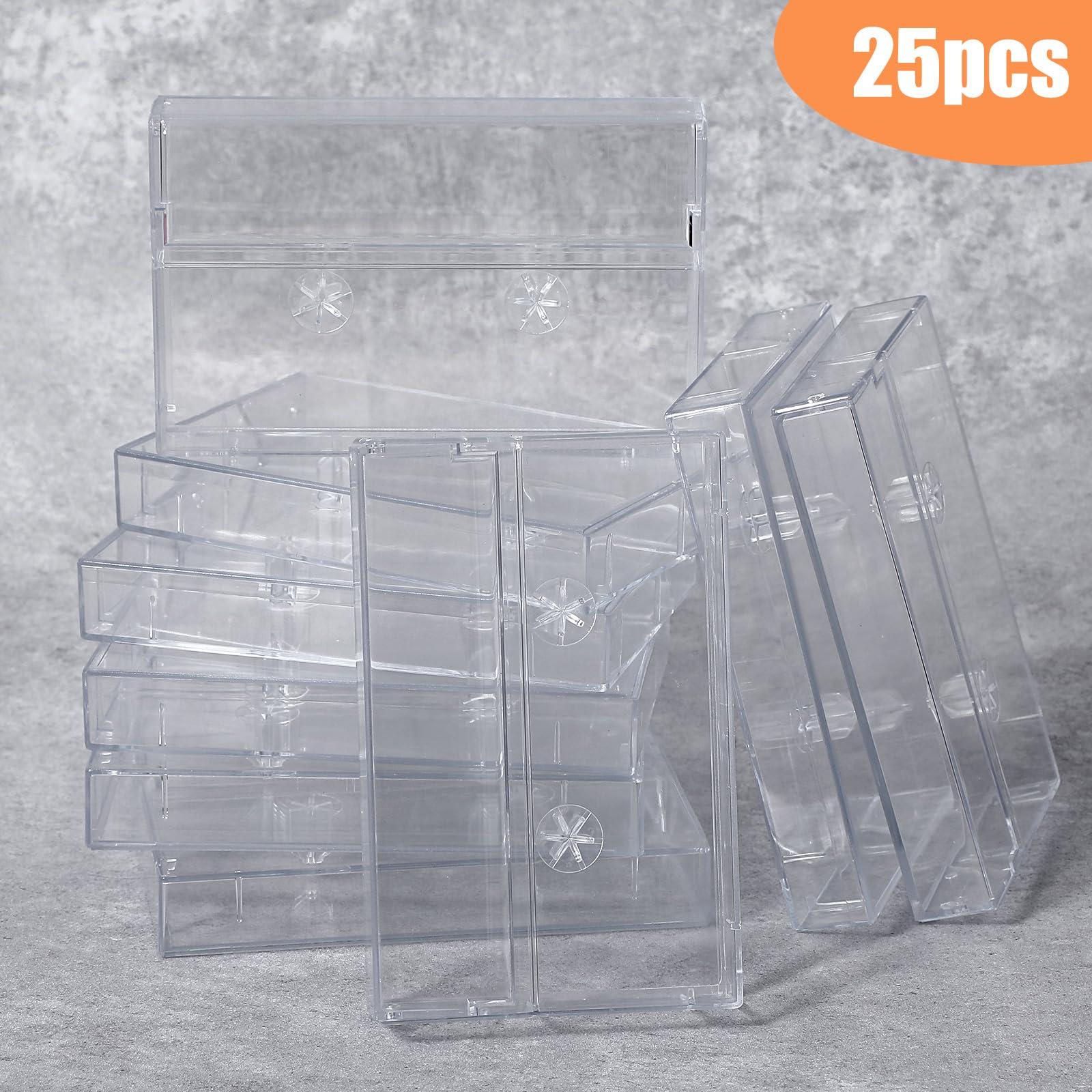 25 Pcs Audio Cassette Storage Cases - Clear Plastic Cassette Tape Cases, Classic Style Boxes Cassette | Replace Lost & Damaged Cases | Perfect as Cassette Tape Storage(4.3" L x2.8 W x0.6 H) - Image 7