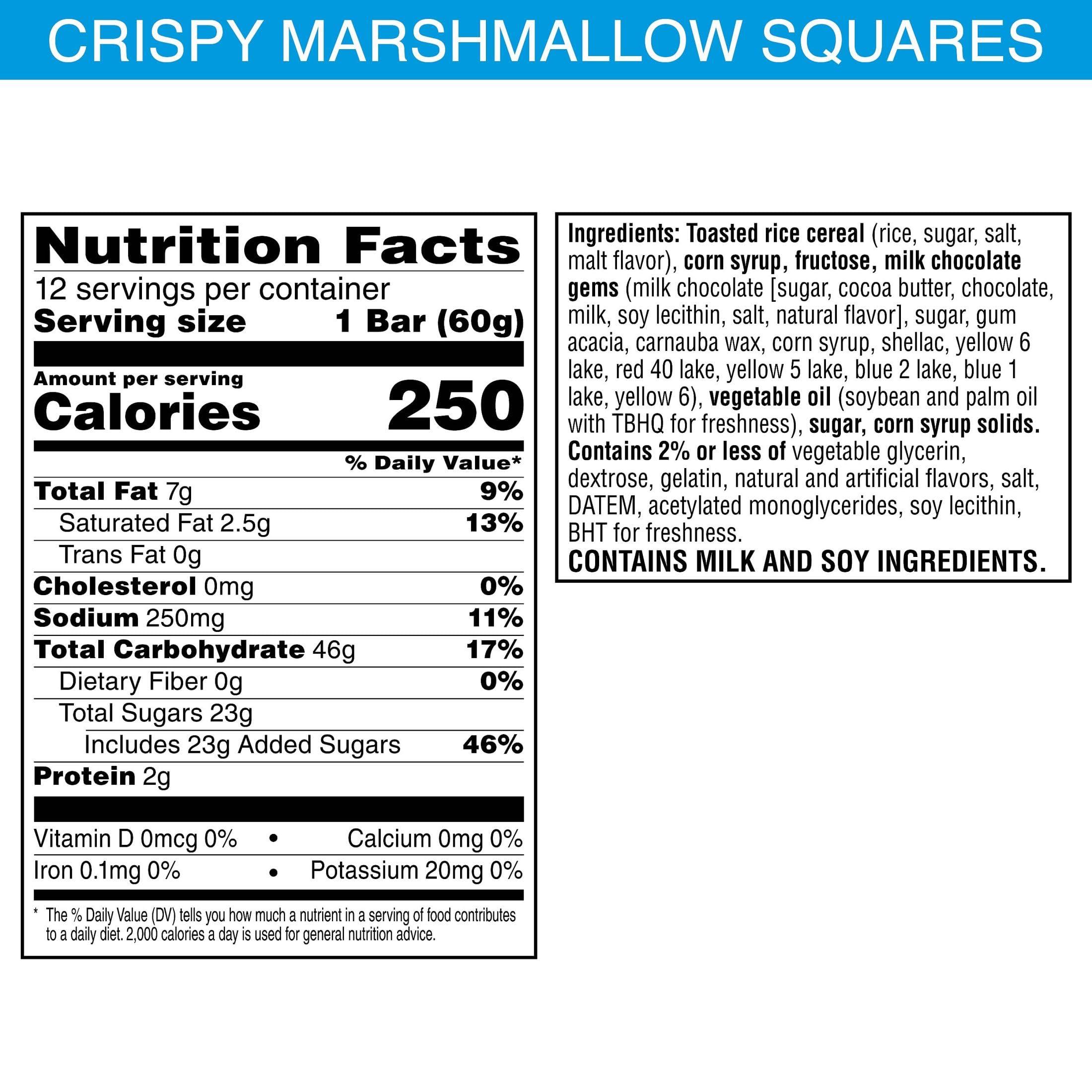 Rice Krispies Treats Mega Bars Large Marshmallow Snack Bars, Kids Snacks, Big Bars, Rainbow, 25.3oz Box (12 Bars) - Image 2