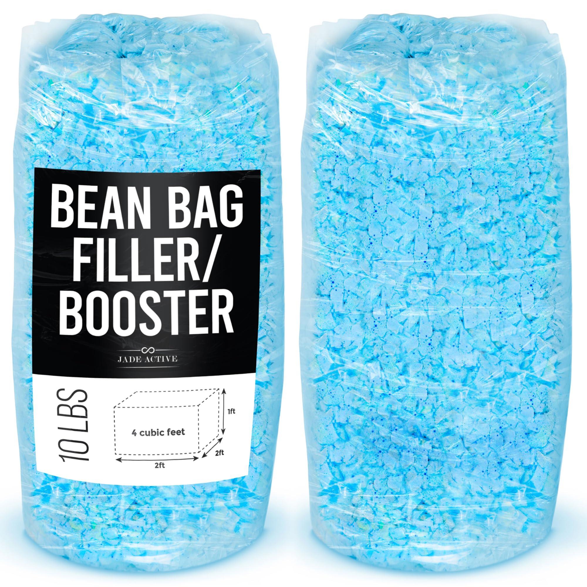 Jade Active Bean Bag Filler, 10 LBS Premium Bean Bag Booster Shredded Memory Foam, Soft Stuffing for Dog Bed or Couch Cushion, Filling Even for Artwork