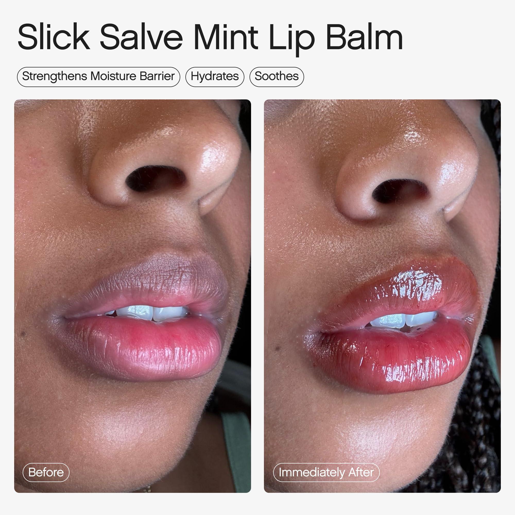 Topicals Slick Salve Mint Glossy Lip Balm | Soothes Discomfort, Strengthens Barrier and Provides Lasting Hydration & Relief | Vegan, Paraben-Free Formula with Hyaluronic Acid and Ceramides - Image 8