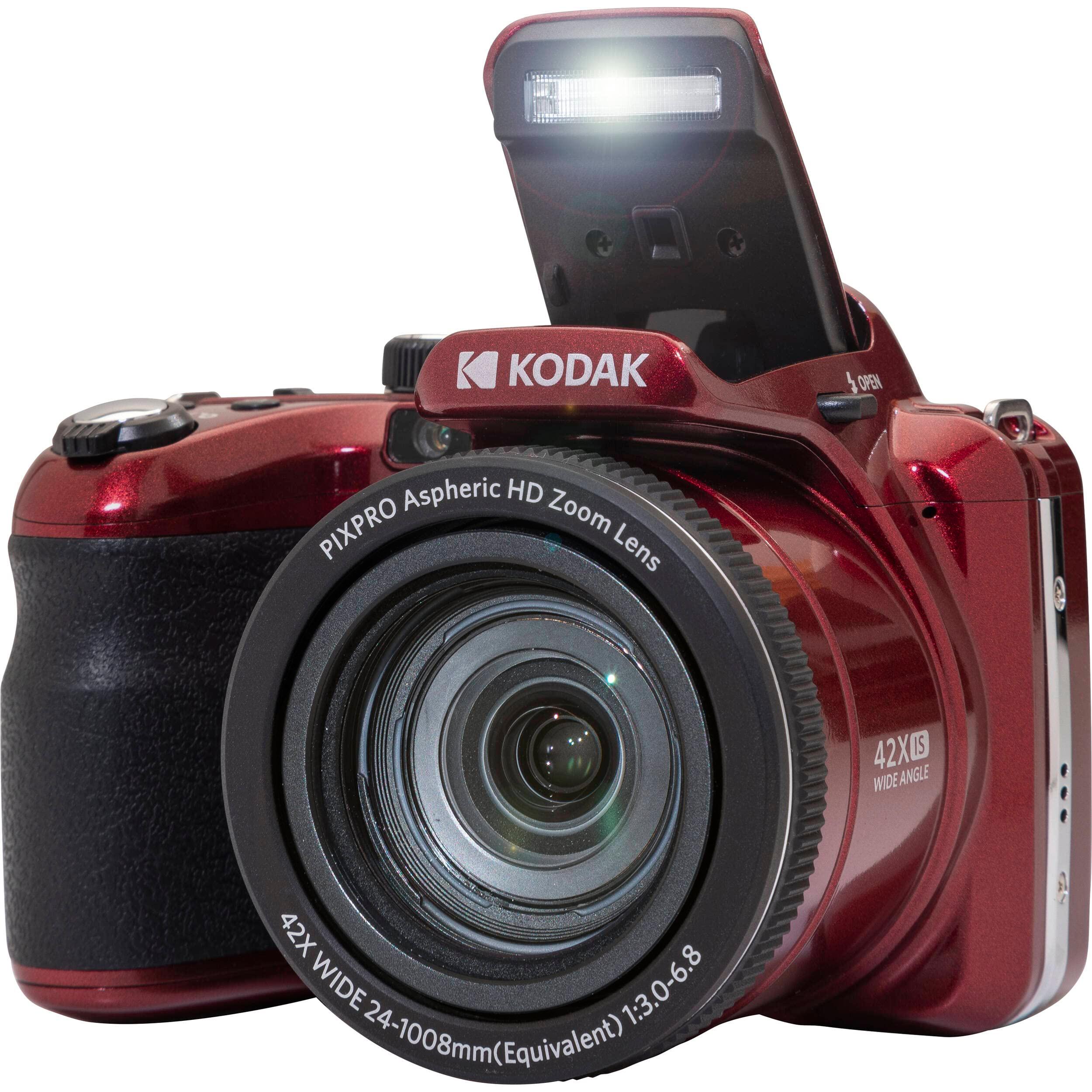 Kodak PIXPRO AZ425 Digital Camera + 32GB Memory Card + Camera Case (Black) + Battery + Charger + USB Card Reader + Table Tripod + Accessories (Red) - Image 2