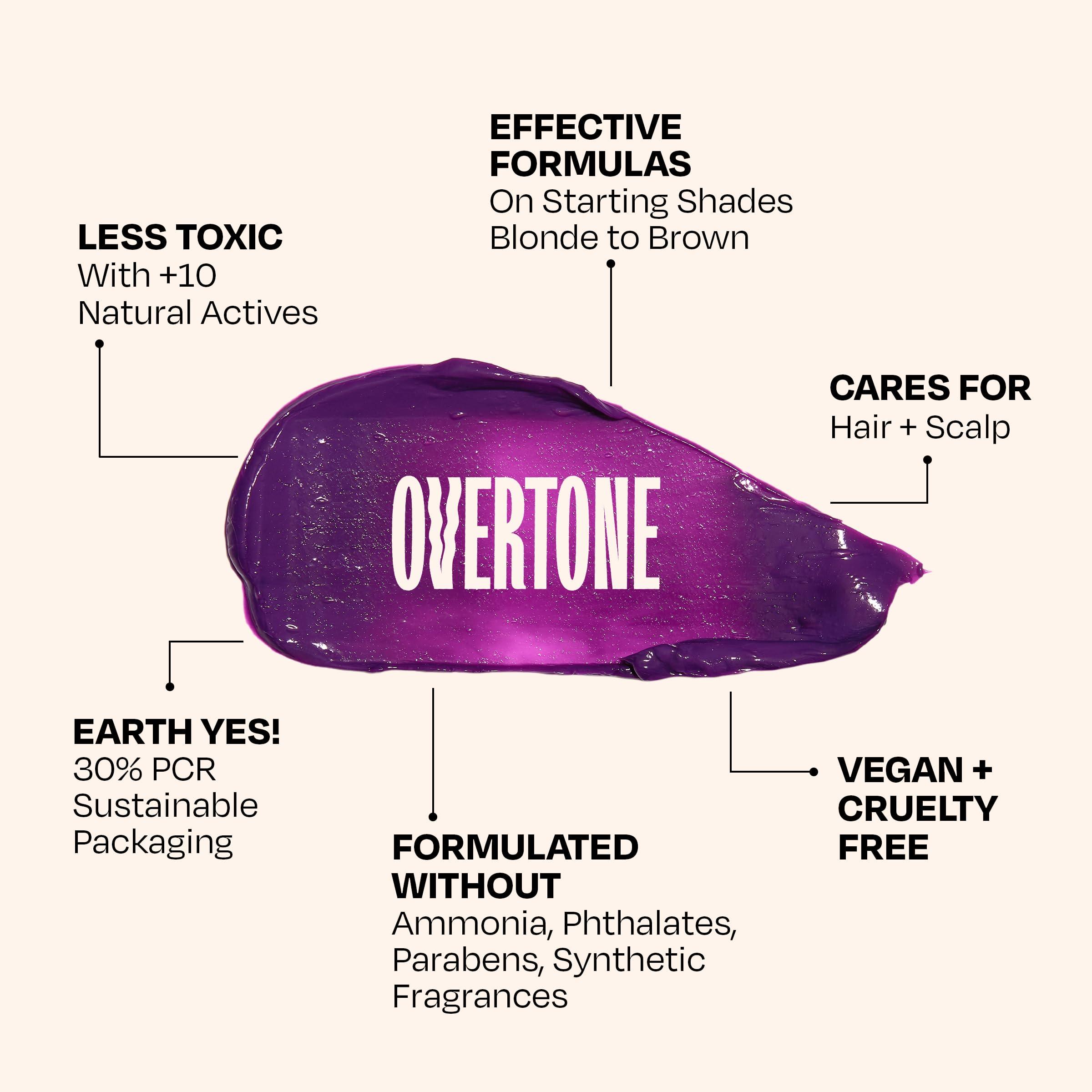 Overtone Daily Color Depositing Conditioner for Dyed & Natural Hair - 8oz Temporary Coloring with Shea Butter & Coconut Oil - Refresh Color & Prevent Fading - Vegan & Cruelty-Free, Ginger Glow - Image 2