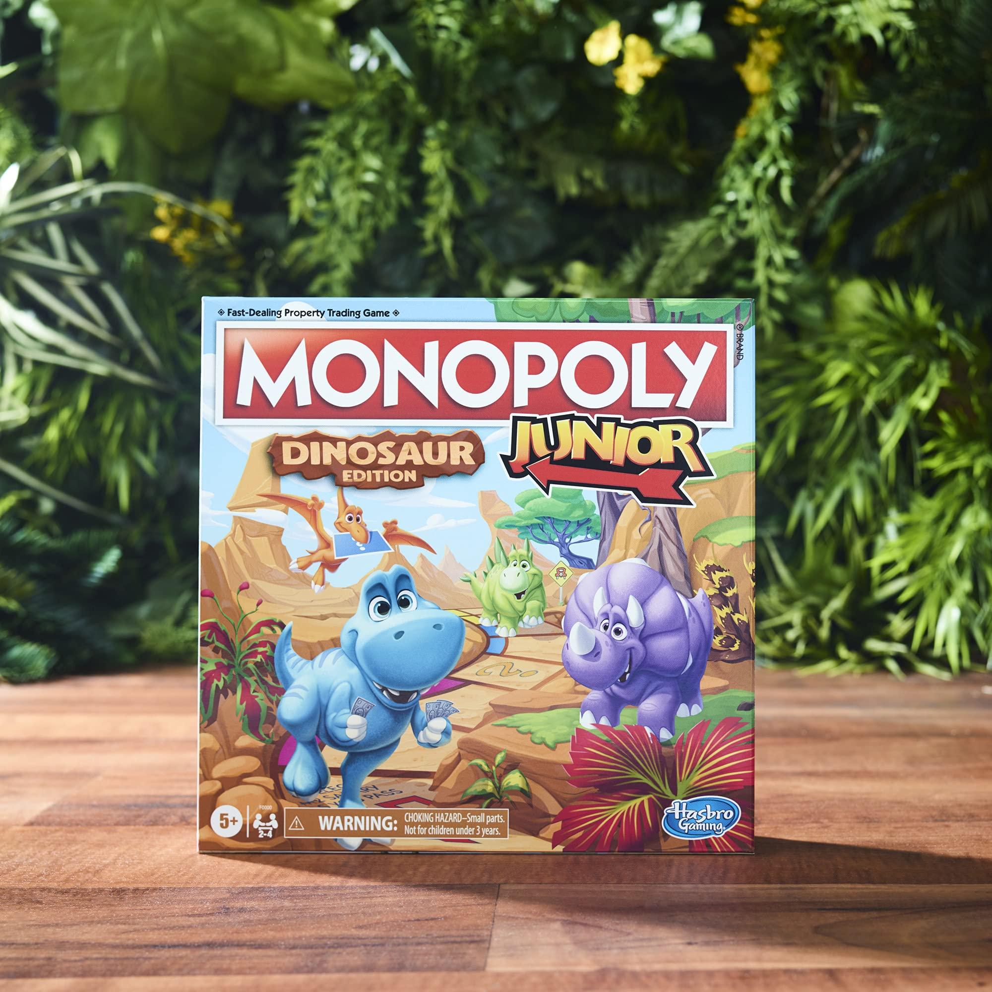 Hasbro Gaming Monopoly Junior Dinosaur Edition Game | Kids Board Games with Dino-Themed Toy Tokens | 2-4 Players for Boys & Girls | Ages 5+ (Amazon Exclusive) - Image 5
