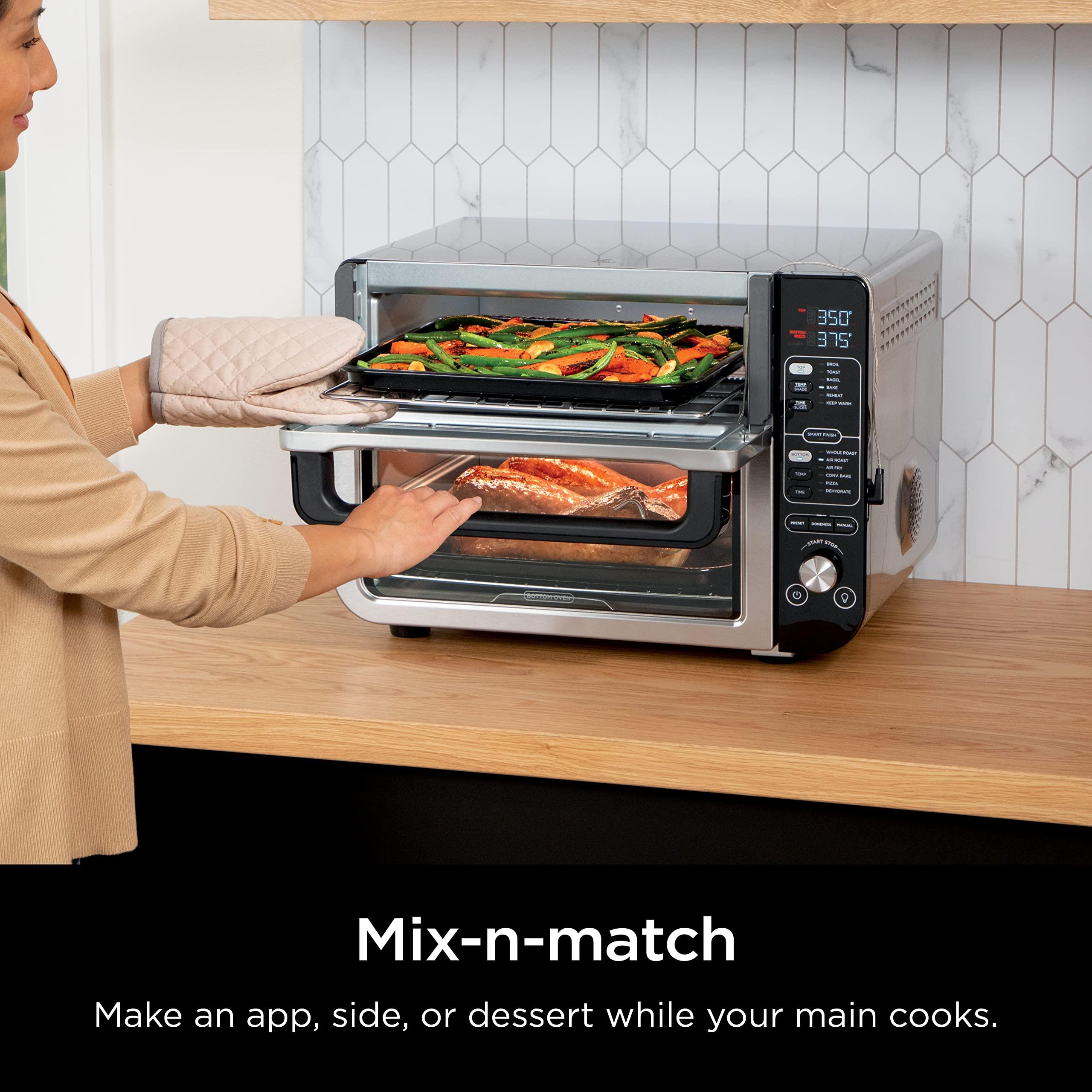 Ninja DCT451 Smart Double Oven, Rapid Top Convection, Air Fry Bottom, 12-in-1, FlexDoor, Thermometer, FlavorSeal, Smart Finish, Stainless Steel, pack of 1 - Image 10