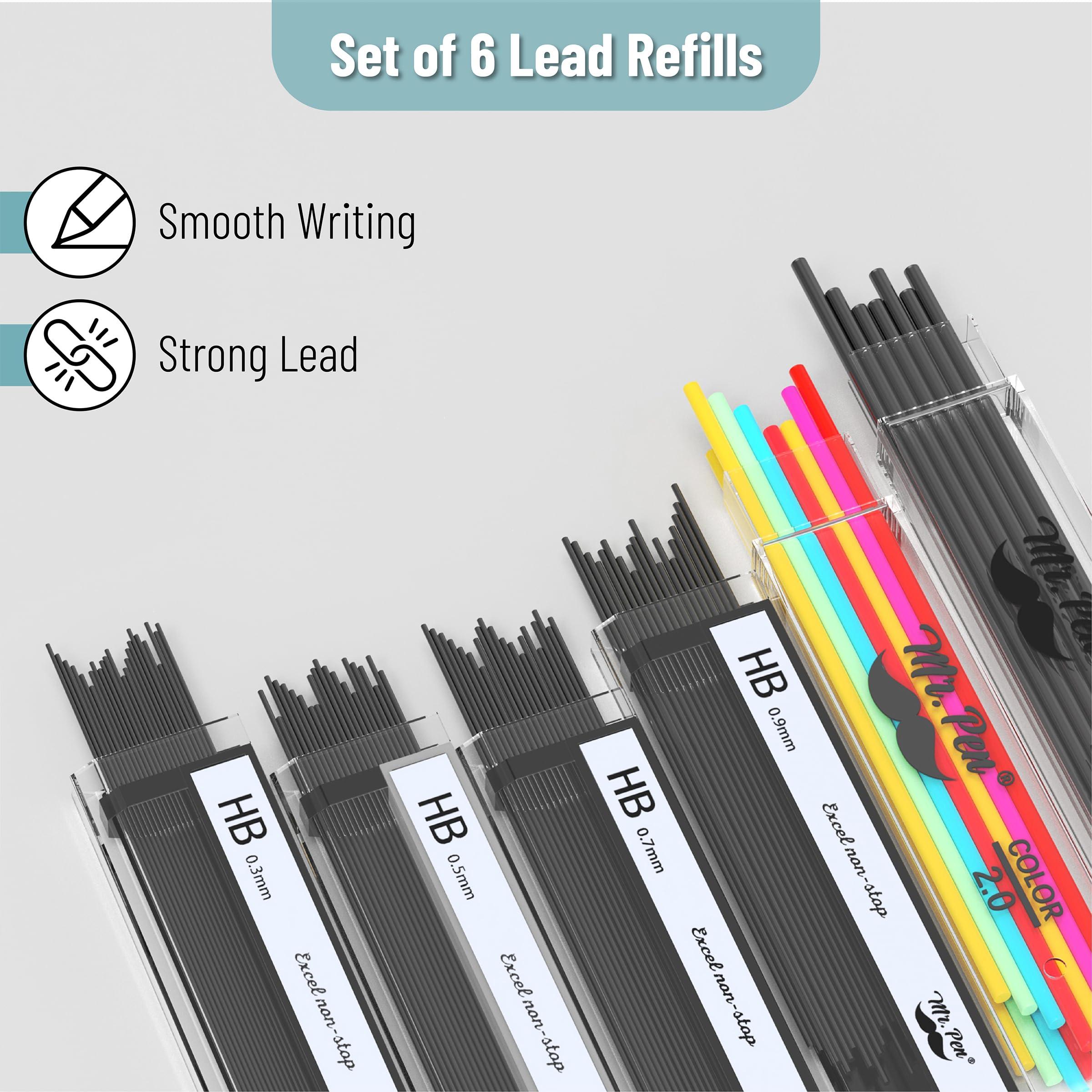 Mr. Pen- Metal Mechanical Pencil Set, 5 Sizes, 0.3, 0.5, 0.7, 0.9, 2mm, Mechanical Pencils, Sketching Pencils, Drafting Pencil, Mechanical Pencil Metal - Image 7