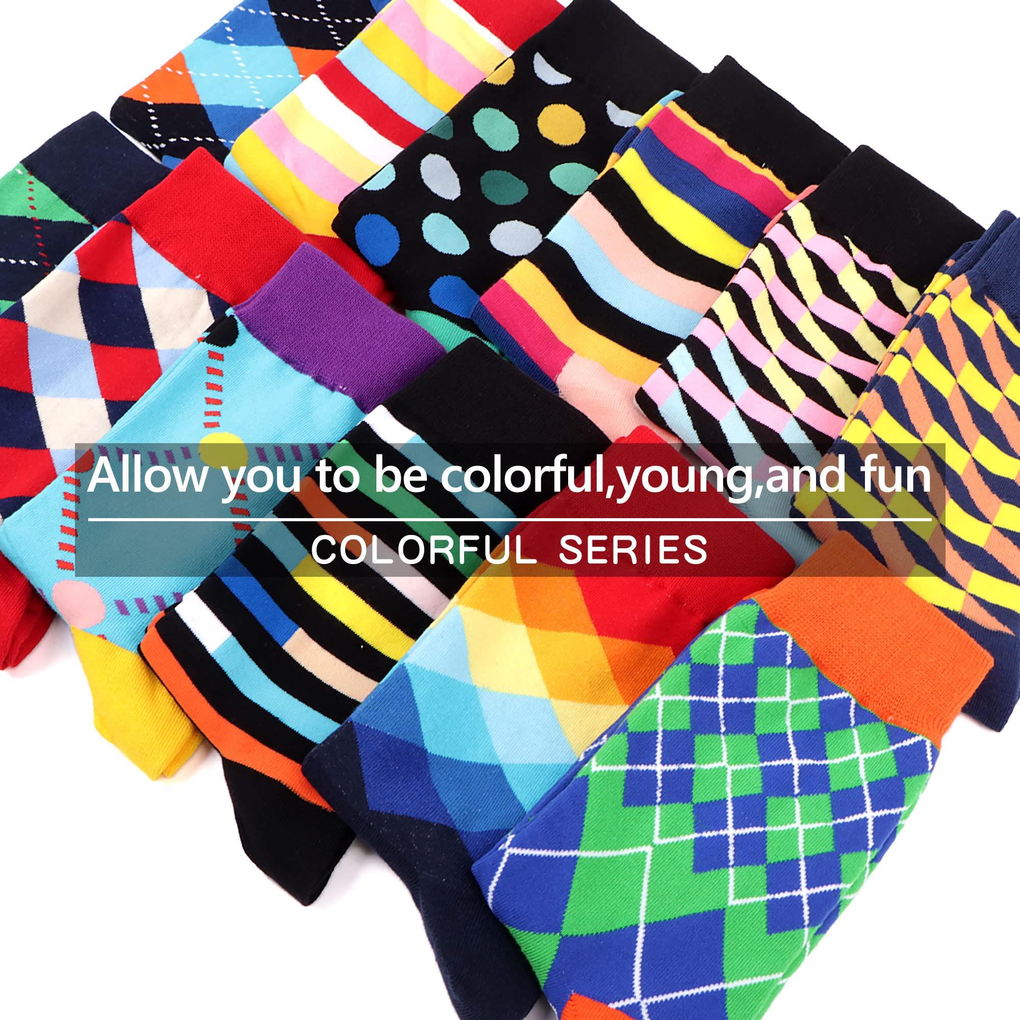 WeciBor Women's Colorful Novelty Funny Pattern Combed Cotton Crew Socks 12 Pairs - Image 6