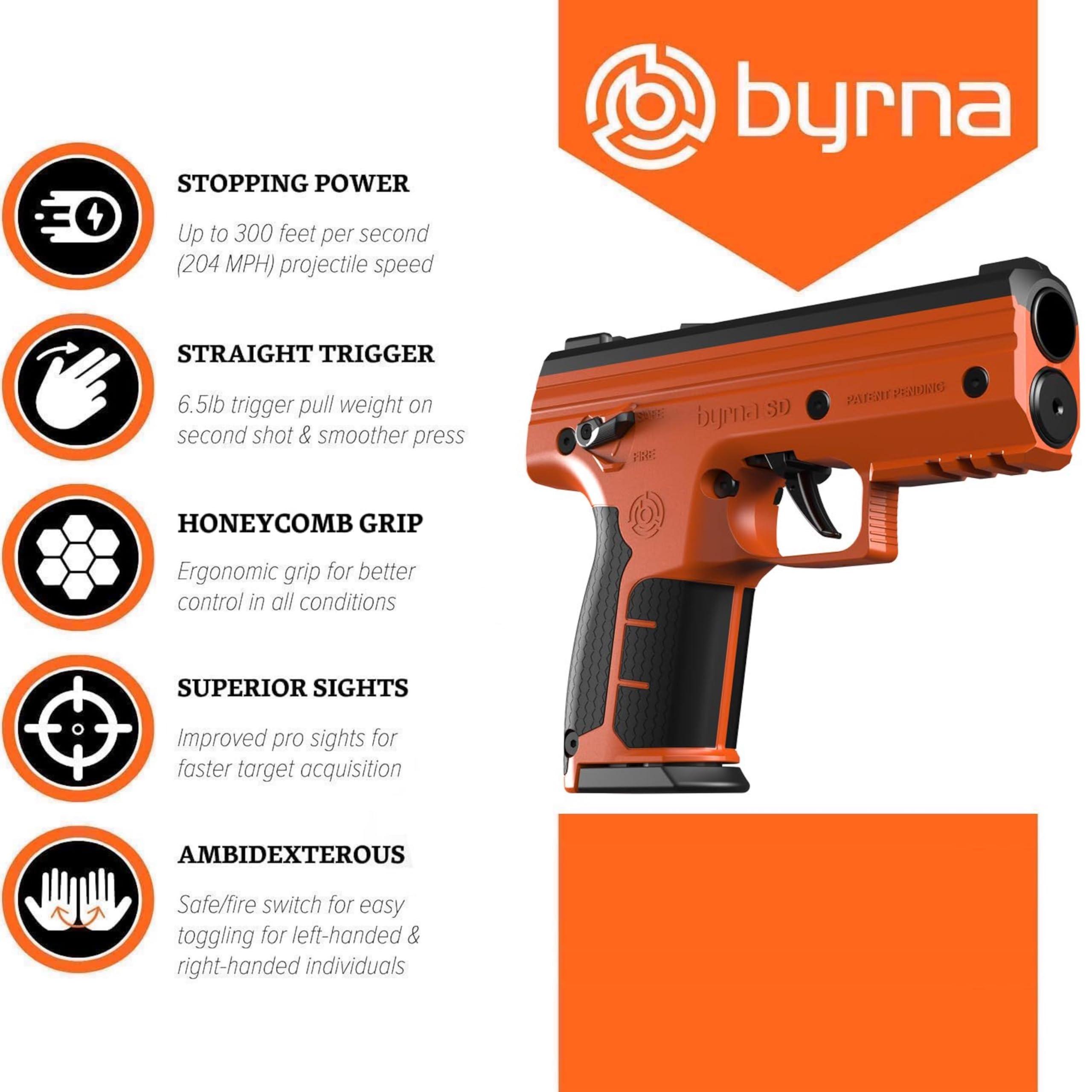 Byrna SD [Self Defense] Kinetic Launcher Ultimate Bundle - Non Lethal Kinetic Projectile Launcher, Home & Personal Defense | Proudly Assembled in The USA - Image 6