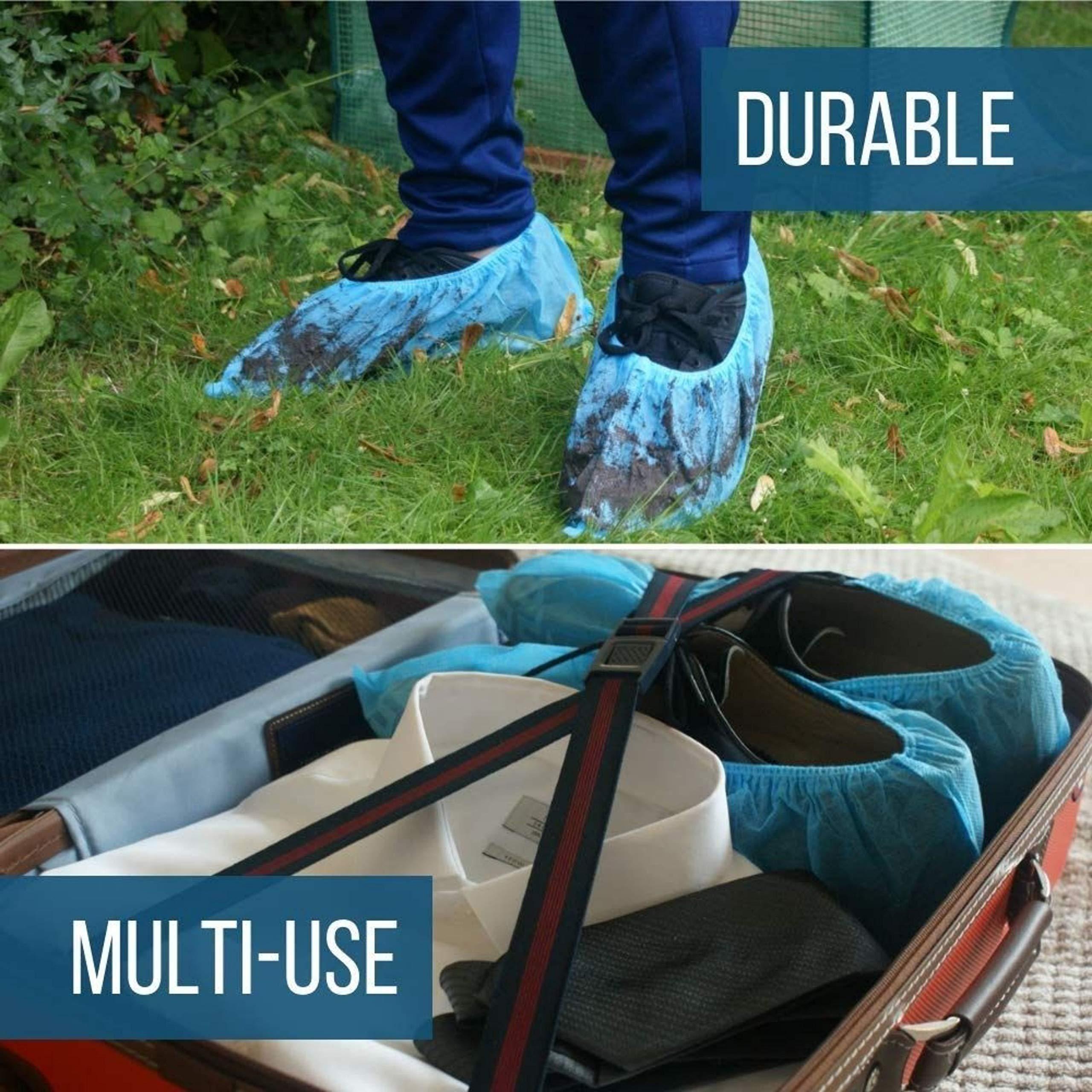Strongman Tools Shoe Covers 120-Pack (60 Pairs) Shoe Protector for Men & Women, Disposable Shoe Covers Non Slip & Reusable, Water-Resistant Booties for Shoes, Durable for Indoor & Outdoor Use - Image 5