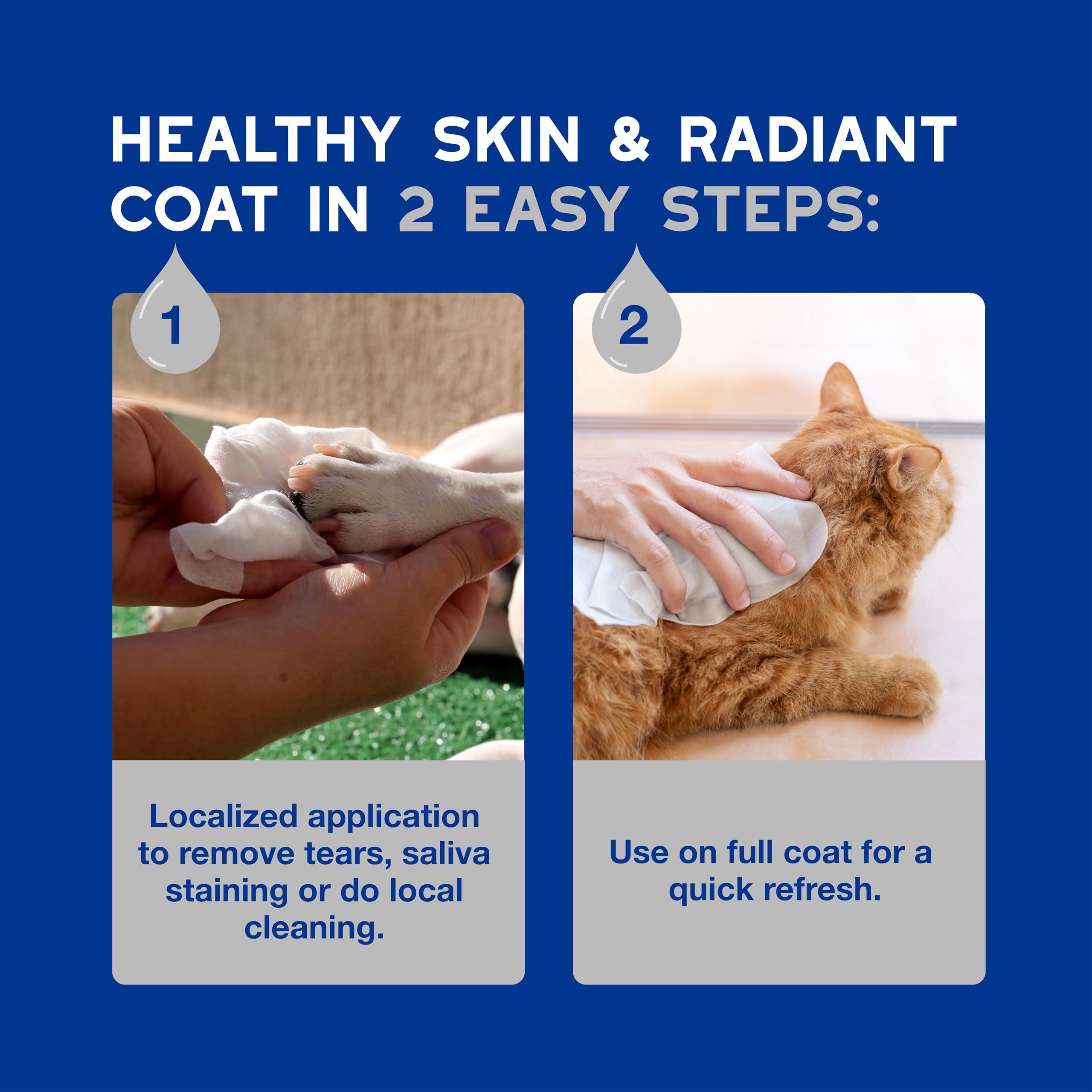 DOUXO® Skin & Coat SPA - Ultra-Safe Multipurpose Wipes for Dogs and Cats, 100 Wipes, Gently Removes Tear and Saliva Stains, Leaves the Coat and Skin Refreshed and Smelling Great, Skin-Friendly Formula - Image 7