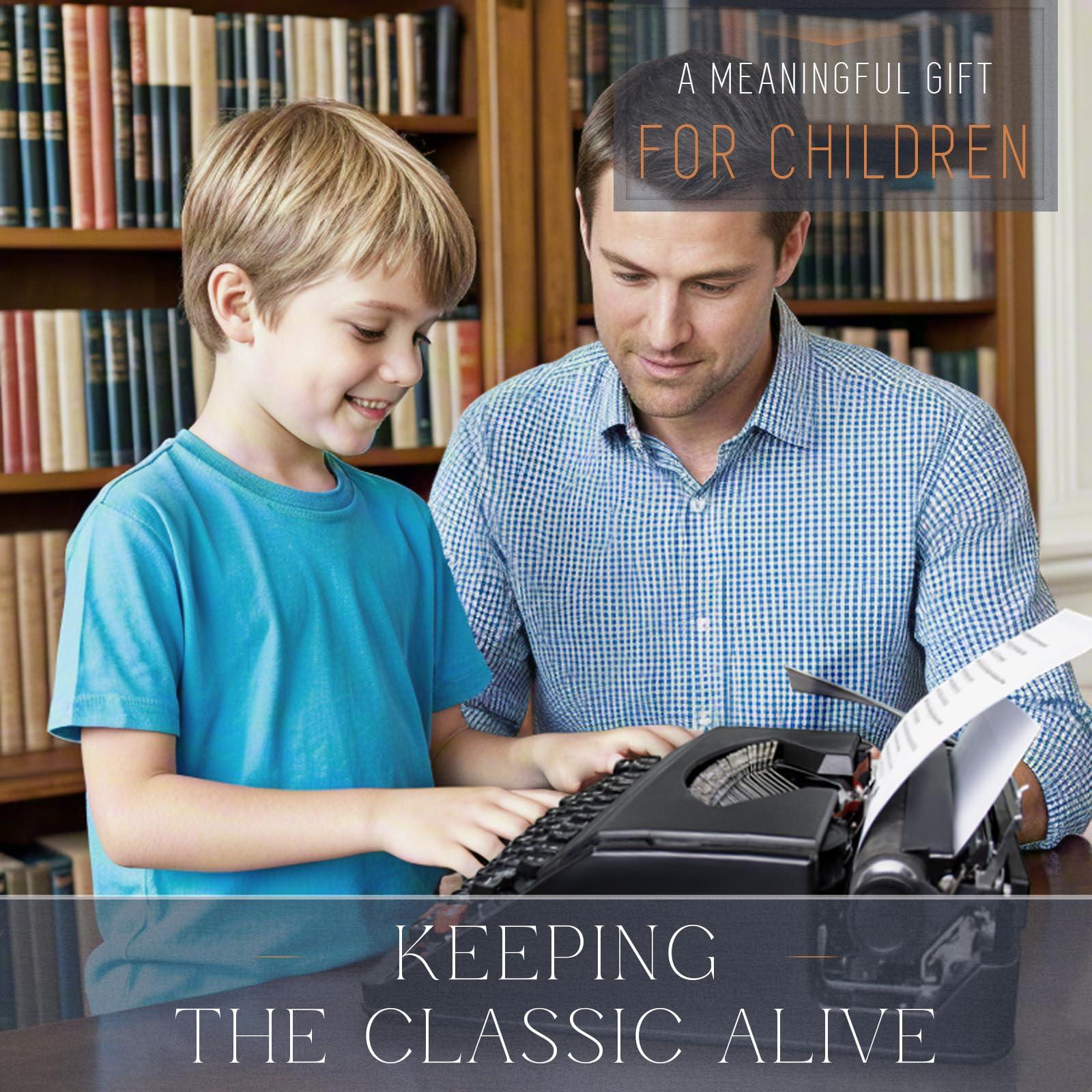 Tillsok Manual Typewriter Machine – Vintage Portable Typewriter for Typing Letters – Classic Black Type Writer for Kids, Authors, and Retro Enthusiasts – Gift for Writers and Collectors - Image 4