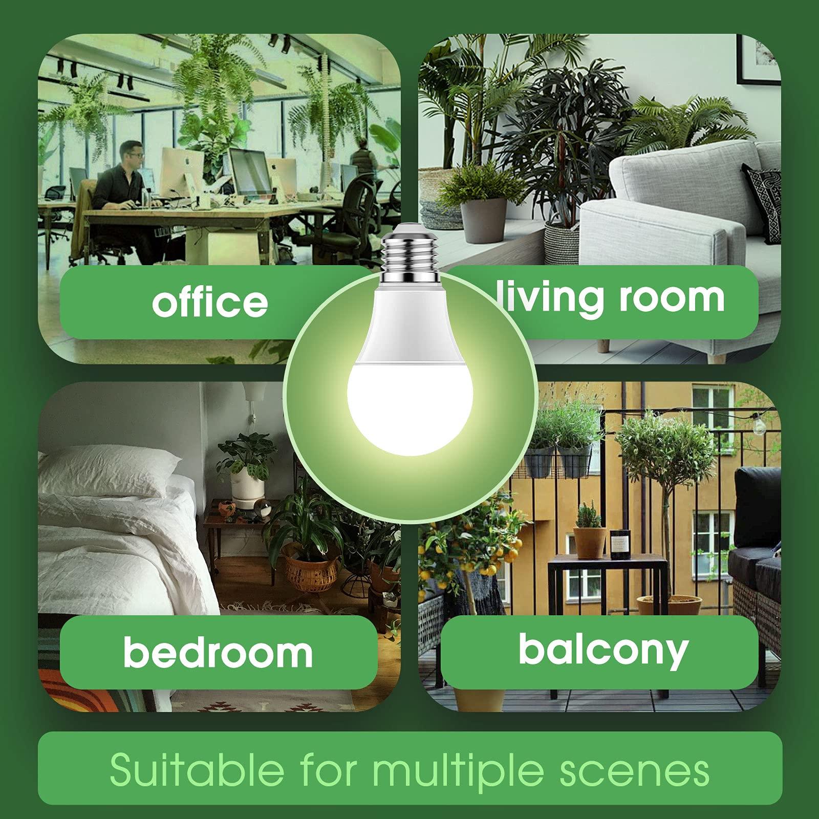 Grow Light Bulbs, Briignite LED Grow Light Bulb A19 Bulb, Full Spectrum Grow Light Bulb, Plant Light Bulbs E26 Base, 11W Grow Bulb 100W Equivalent, Grow Light for Indoor Plants, Seed Starting, 2Pack - Image 6
