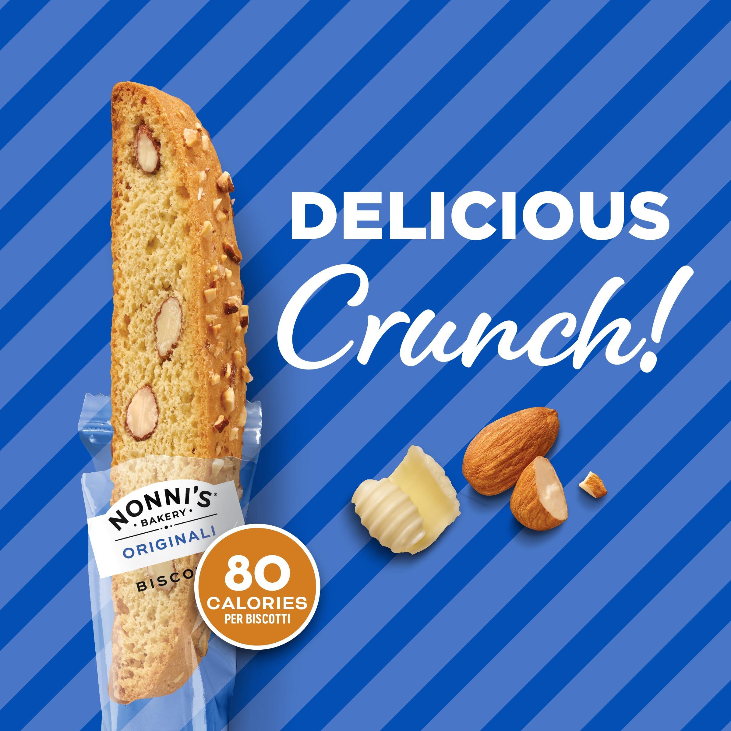 Nonni’s Originali Classic Almond Biscotti Cookies – Individually Wrapped Italian Coffee Snack, Crunchy Twice-Baked, 80 Cal Each, 17.25 oz Carton - Image 7