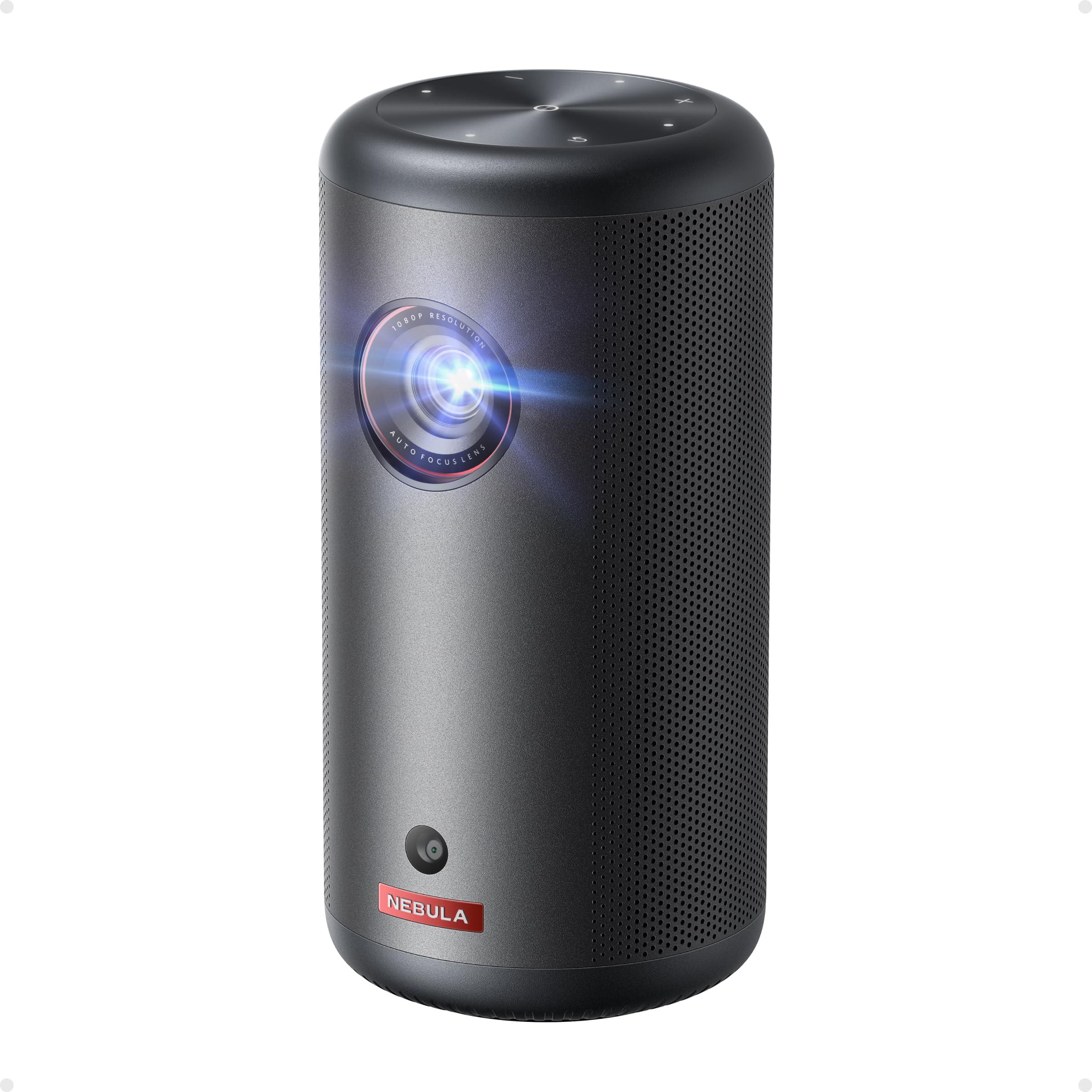 NEBULA Capsule 3 GTV Outdoor Projector, Netflix Officially Licensed, 1080P Smart Mini Projector with Wi-Fi, 2.5 hrs Battery, 120-Inch Display, Dolby Digital, Ultra Portable for Any Space