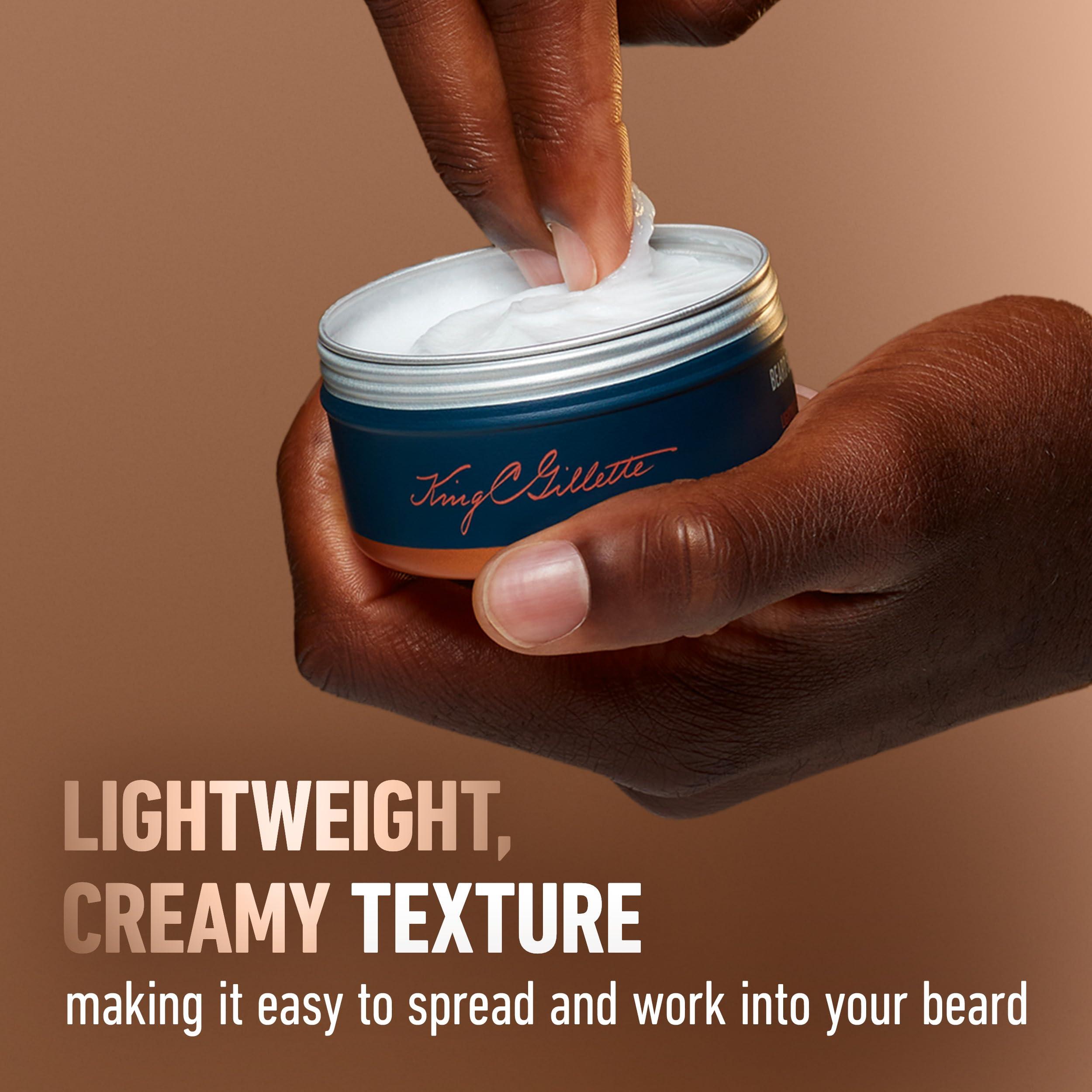 King C. Gillette Soft Beard Balm, Deep Conditioning with Cocoa Butter, Argan Oil and Shea Butter - Image 5