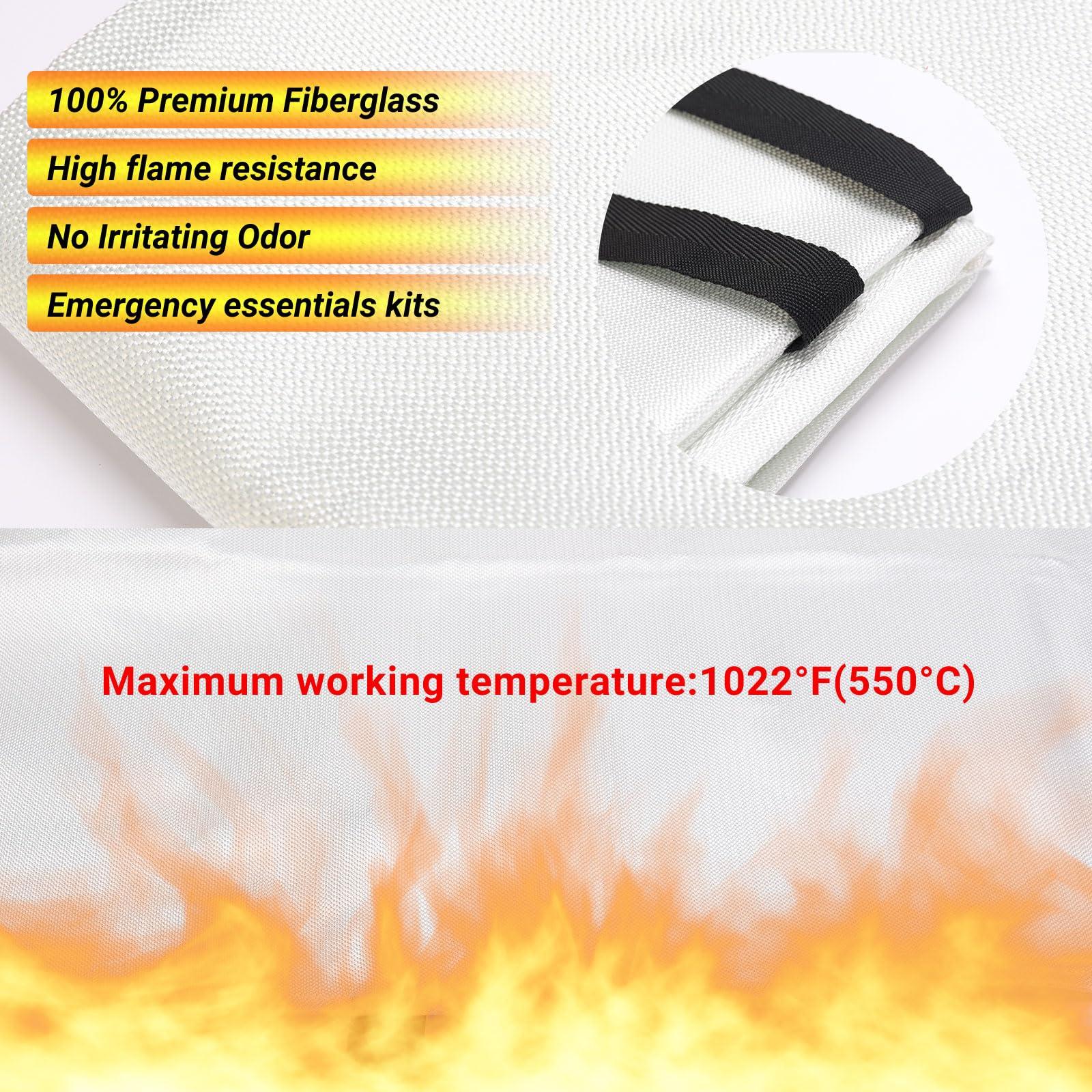VitaPolaris Heavy-Duty Emergency Fire Blanket, 2 Pack – Fireproof Fiberglass Blanket for Kitchen, Home, Car, Grill, Fireplace, Camping, Heat Shield, Grease Fires, Emergency Fire Suppression - Image 4
