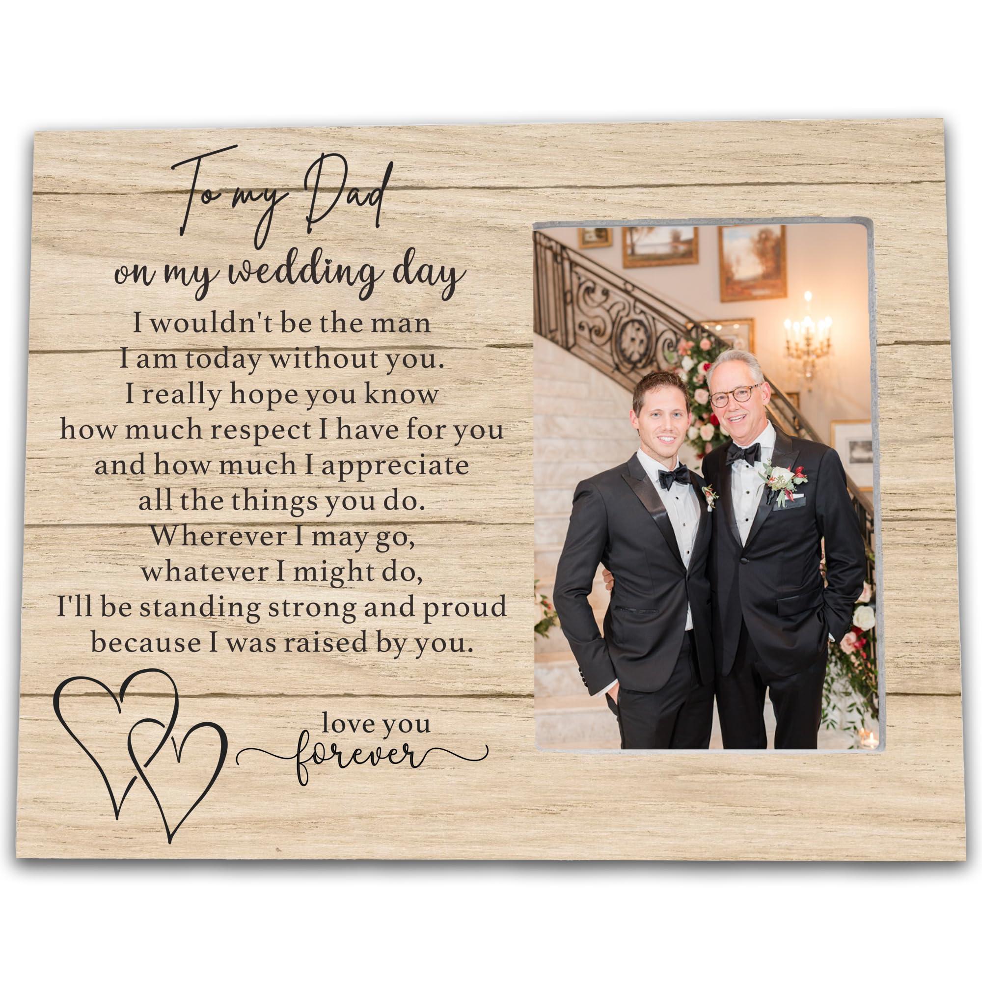 Ruyup Father of the Bride Gift from Groom - Wedding Picture Frame for Dad - 'I wouldn't Be the Man I Am Today' - Image 1