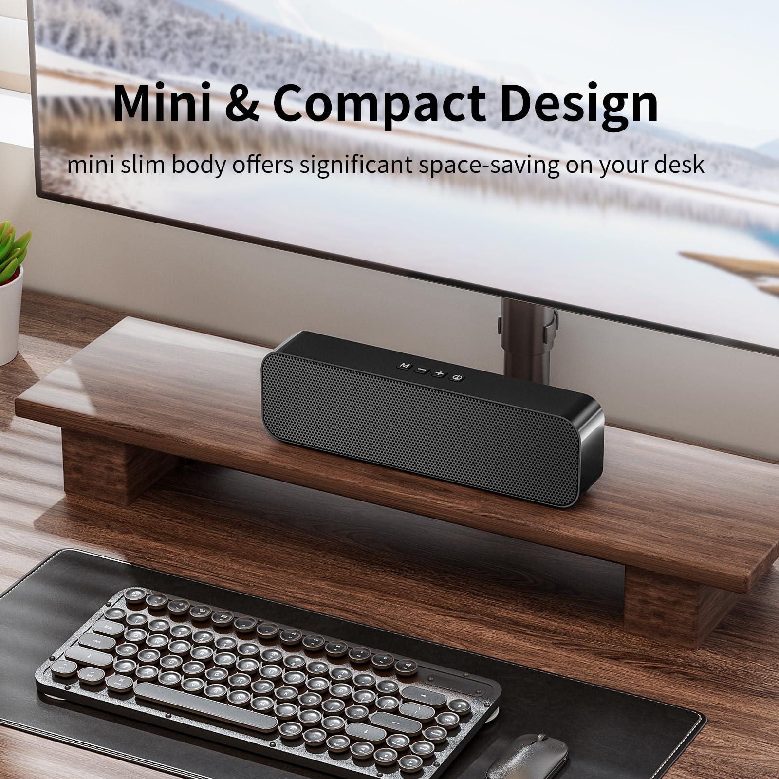 USB Computer Speakers,Pc Speakers for Desktop,Stereo Sound & Enhanced Bass with 3.5mm Aux-in, TF Card Port, Bluetooth Speaker,USB Powered Speakers for Desktop Monitor, PC, Laptop, Tablets - Image 7
