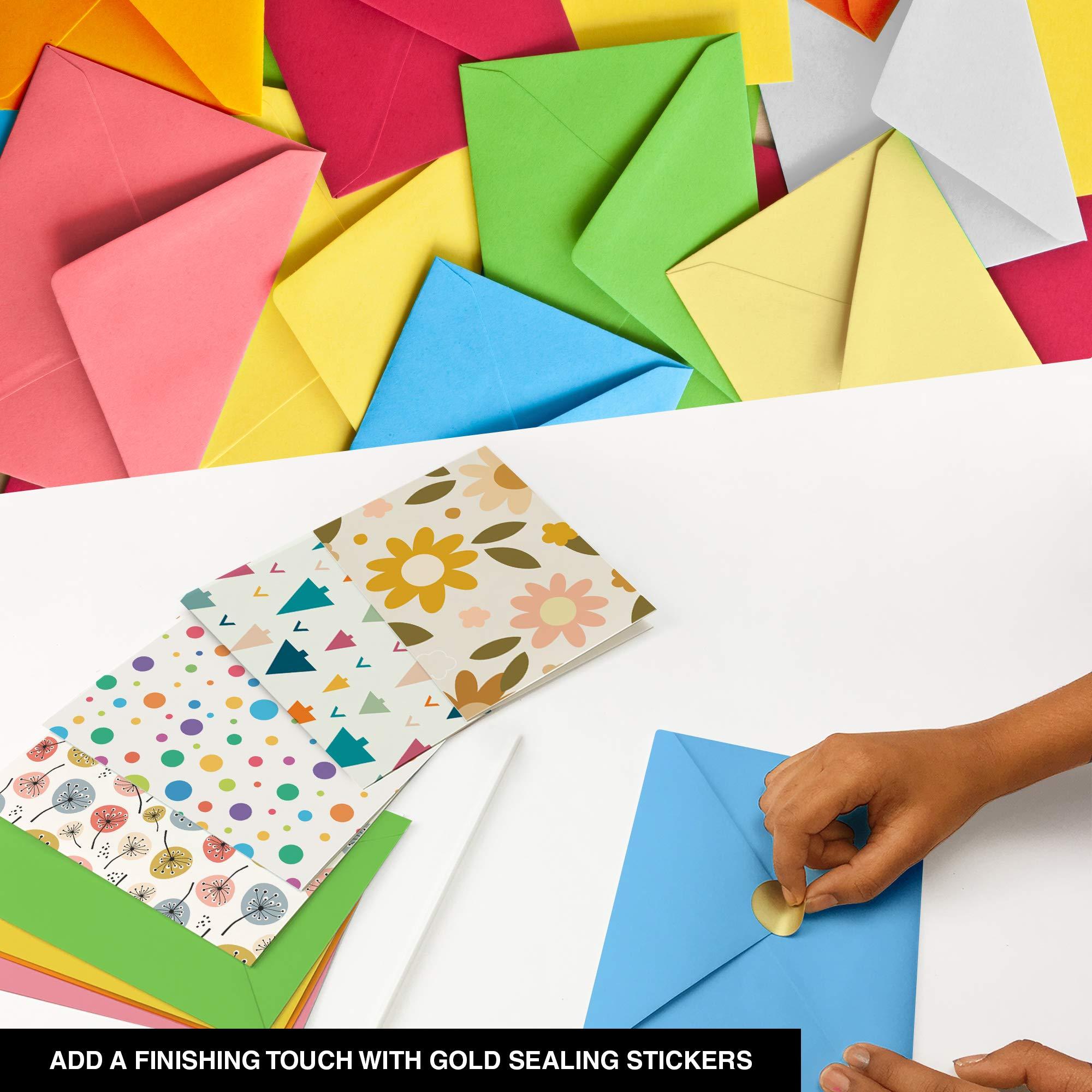 Dessie 100 Unique Blank Cards With Envelopes 4x6 - All Occasion Blank Greeting Cards w/Colored Envelopes & Gold Seals. No Repetition. Note Cards with Envelopes Set - Image 7