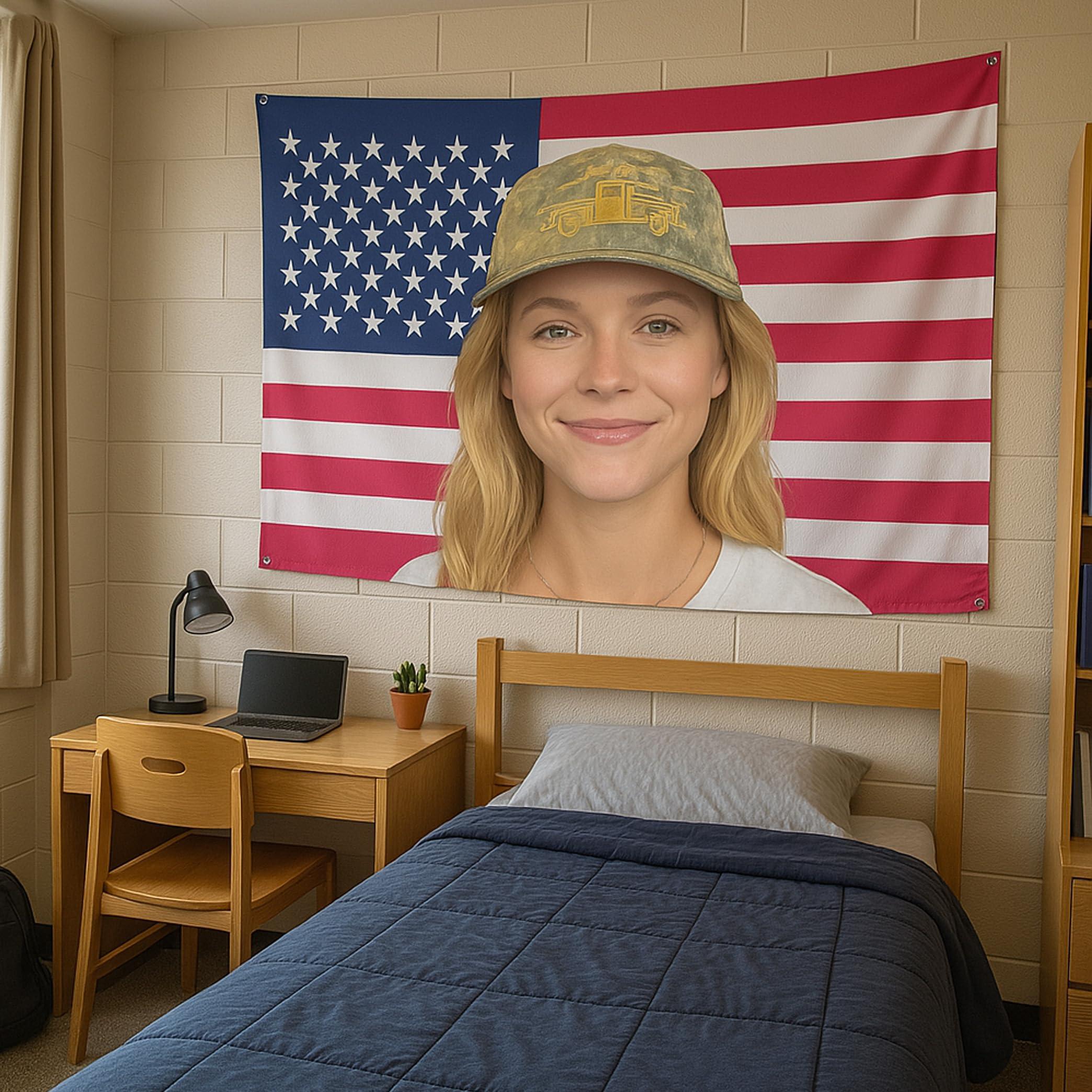 Custom Pink American Flag 3x5 FT - 100% Customizable Text/Photo/Logo, Heavy Duty Double Stitched Weatherproof Tapestry for Wall Decor, Yard, Garden & Dorm Room - Ideal for Gifts, Holidays, College Students - Image 2