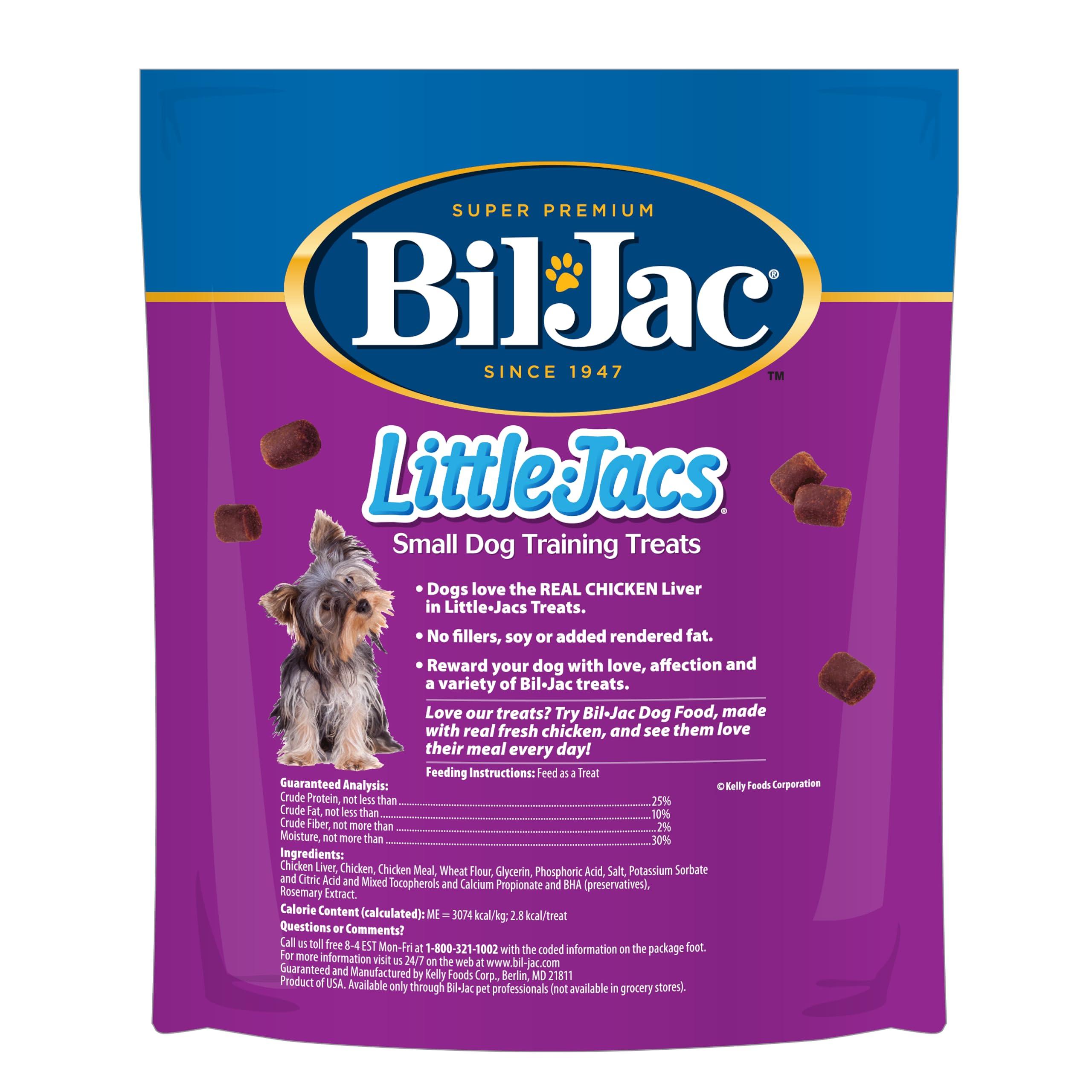 Bil-Jac Little Jacs Small Dog Training Treats - Soft Chicken Liver Dog Treats for Puppy Rewards - Real Chicken, No Fillers, 16oz Resealable Double Zipper Pouch (3-Pack)