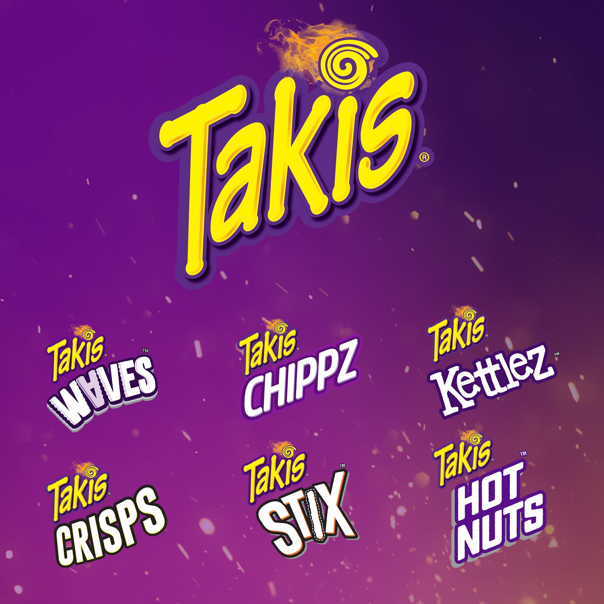 Takis Fuego Mini 25 pc / 1.23 oz Bite Size Multipack, Hot Chili Pepper & Lime Flavored Extreme Spicy Rolled Tortilla Chips - Image 7