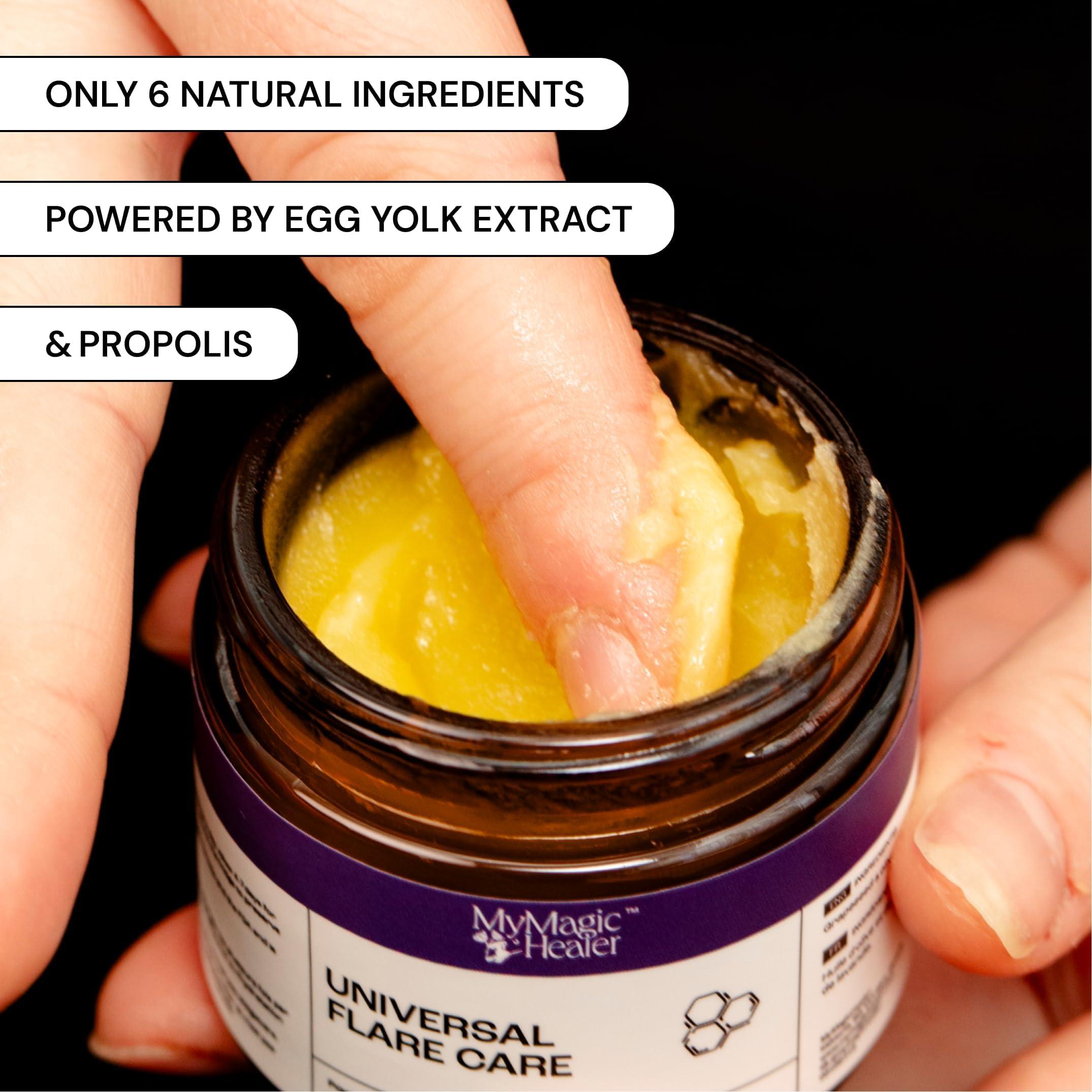 Universal Flare Care | Relief for 97% of Skin Issues | Cysts, Inflamed Skin, Hidradenitis Suppurativa, Abscesses, Impetigo | All Natural Flare Up Solution With Propolis & Egg Yolk Extract 1 oz - Image 5