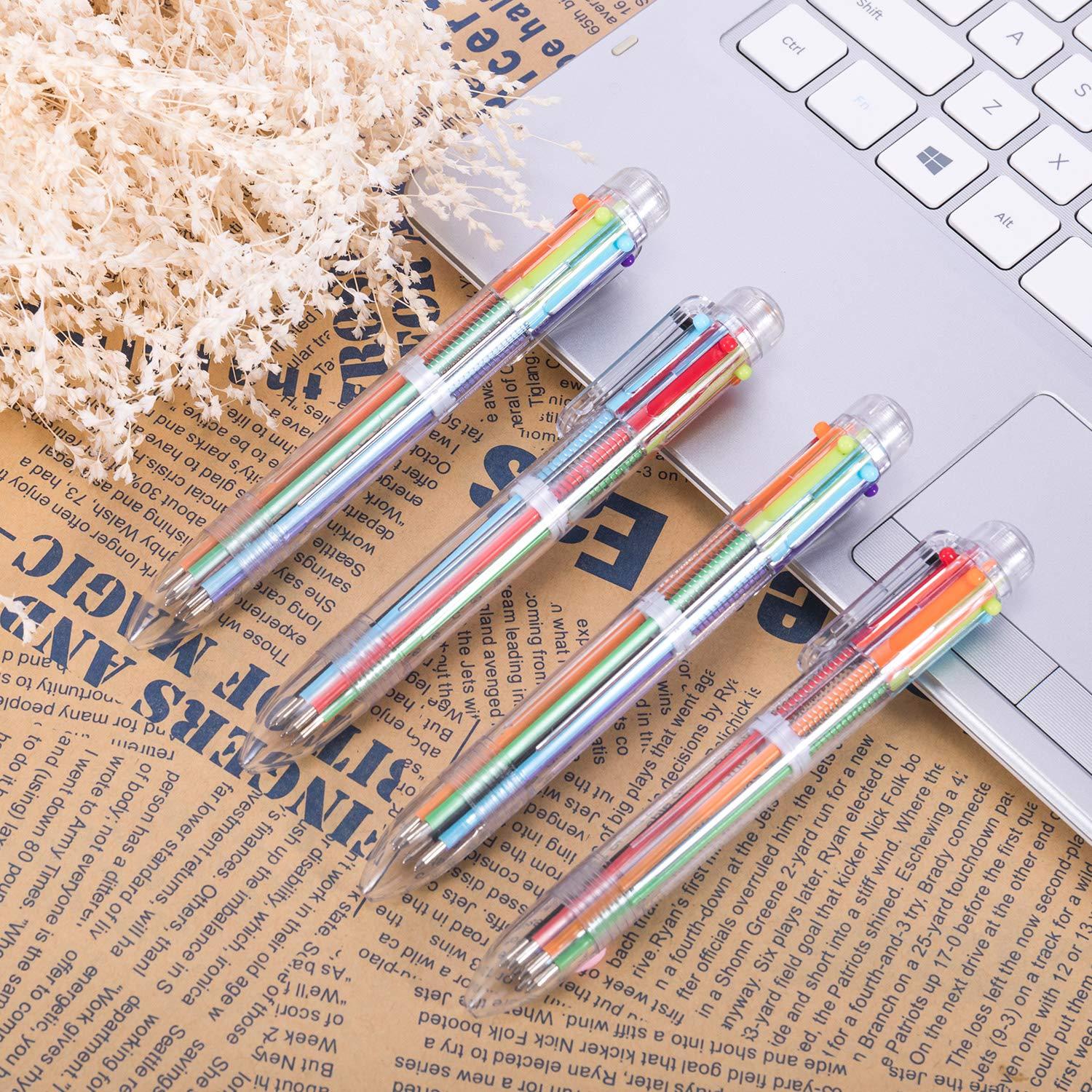 favide 22 Pack 0.5mm 6-in-1 Multicolor Ballpoint Pen,6-Color Retractable Ballpoint Pens for Office School Supplies Students Children Gift,Kids Party Favors - Image 2