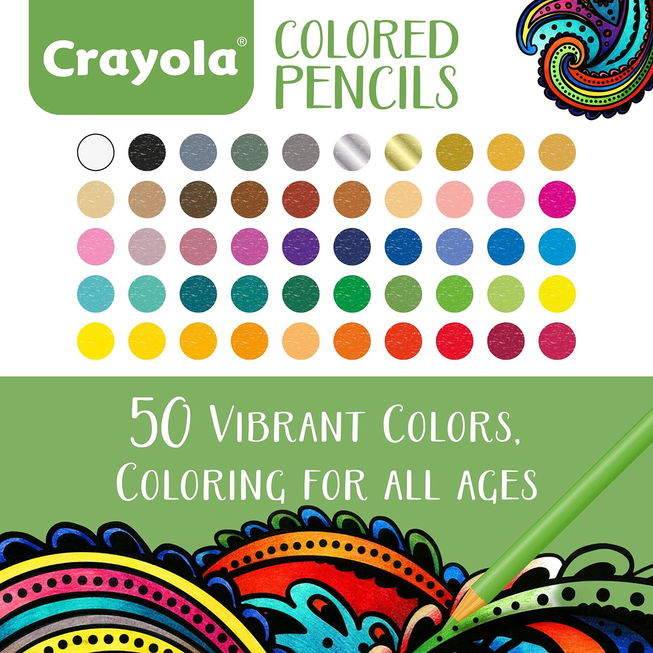 Crayola Colored Pencils For Adults (50ct), Colored Pencil Set for Adult Coloring Books, Coloring Set, Gift for Teens & Adults [Amazon Exclusive] - Image 3