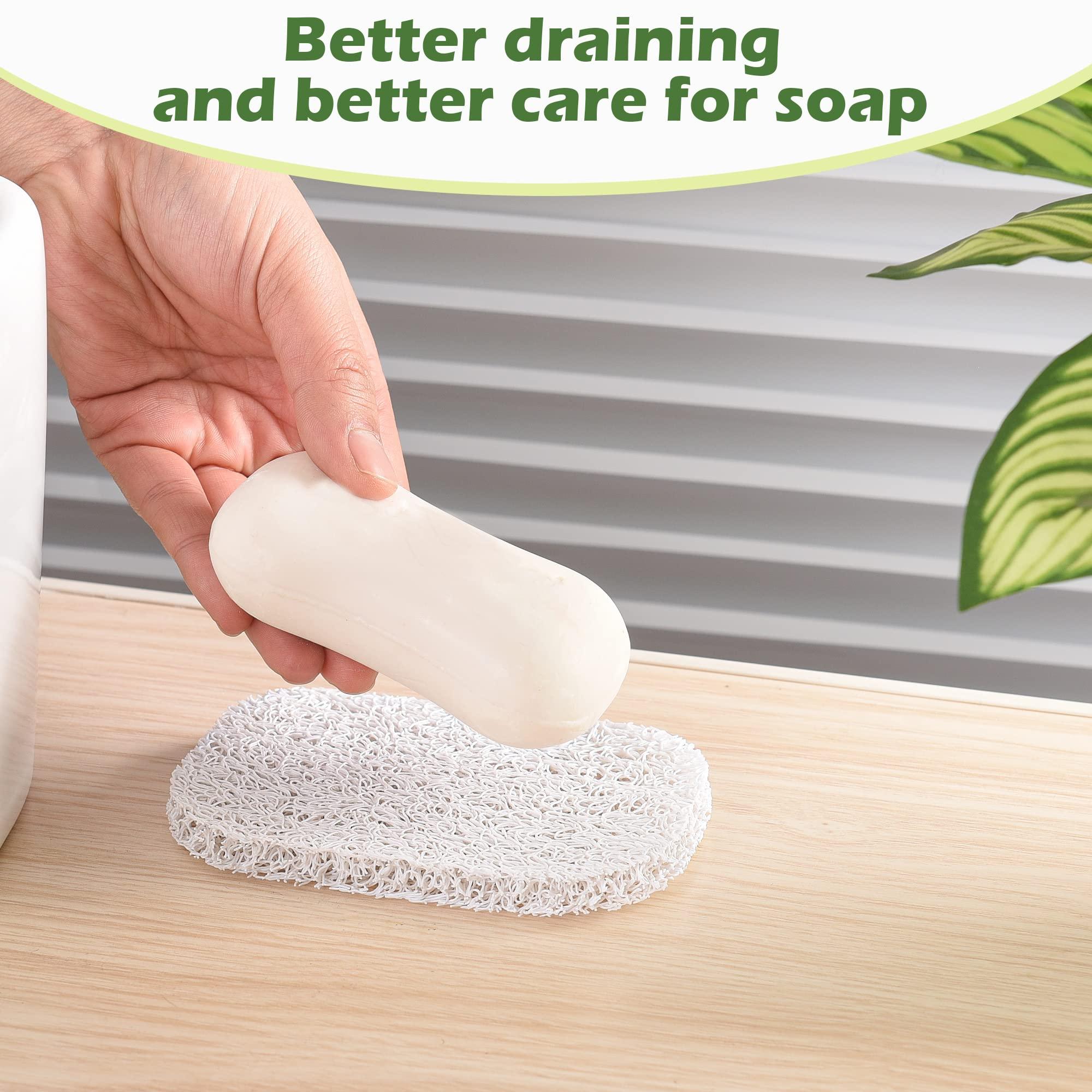 Jephen 4pcs Soap Lifting Pads for Soap Dish,Bars soap Holder for Shower Kitchen Bathroom Travel Hotel Cleaning Supplies - Image 7