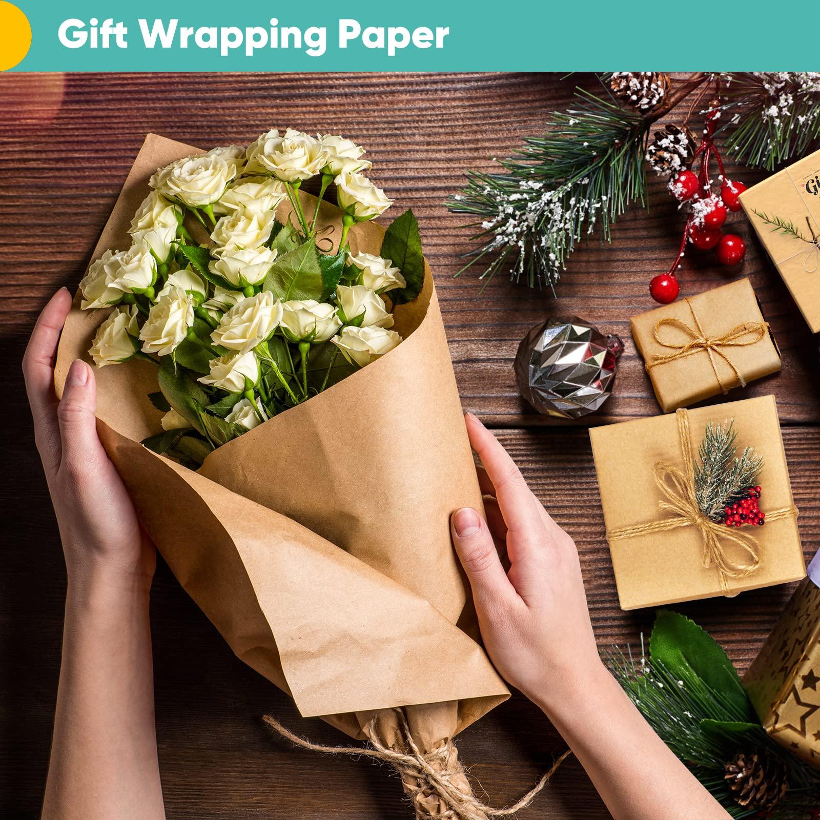 Vanhench Brown Packing Paper Roll 15"×450" (38') for Moving Boxes Supplies, Art Craft Kraft Paper Roll for Gift Floral Bouquet Flower Wrapping, Poster Bulletin Board Paper - Image 3