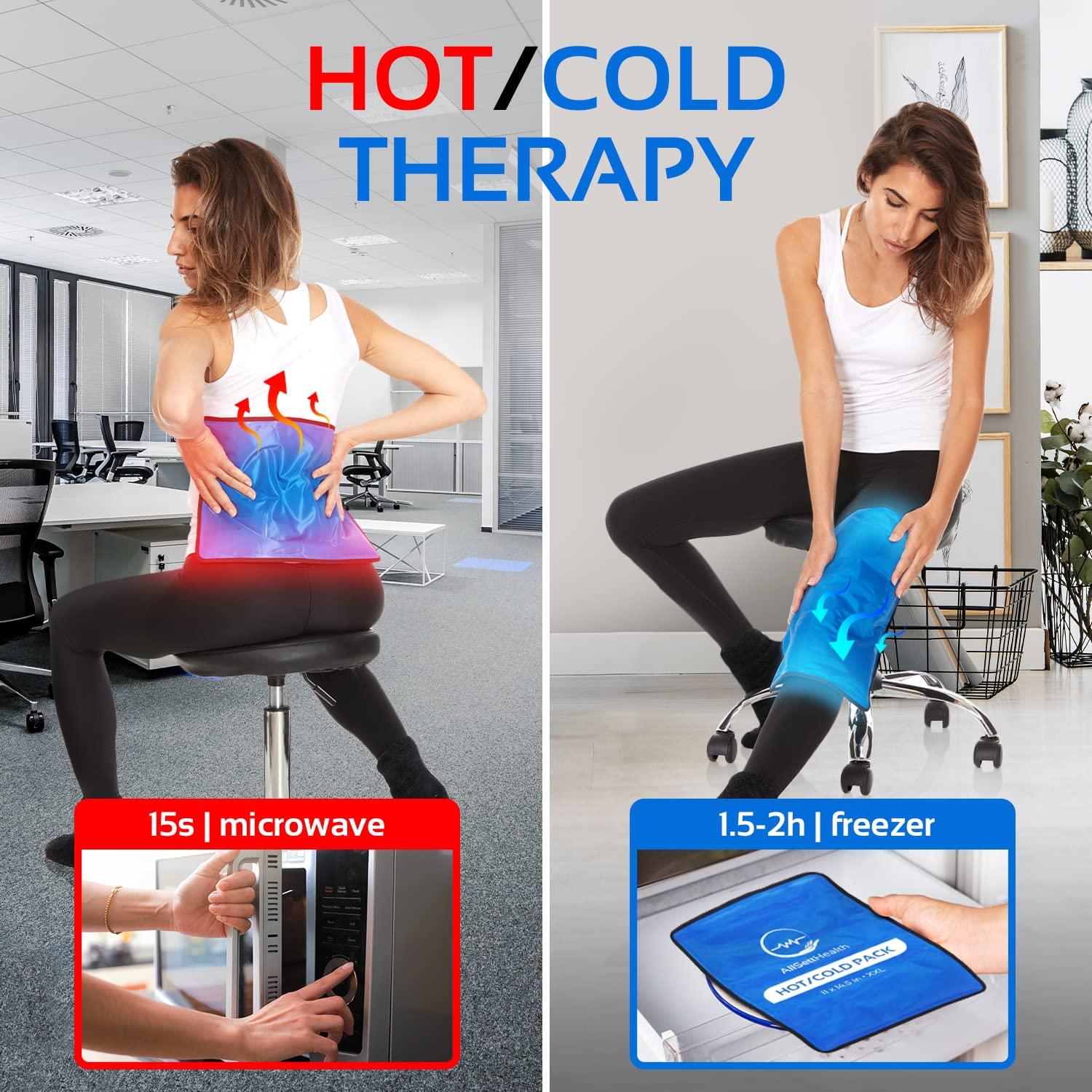 Reusable Ice Packs for Injuries Reusable | 11" x 14.5" - 2 Pack XL | Hot & Cold Pack | Large Ice Pack for Back Pain Relief, Flexible When Frozen | Cold Compress for Back, Knee, and Shoulder Injuries - Image 3