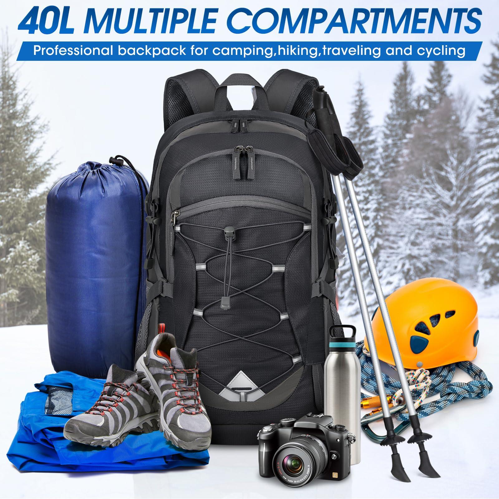 IGOLUMON Hiking Backpack 40L Packable Lightweight Camping Backpack Men Women Waterproof Hiking Daypack Outdoor Travel Daypack - Image 7
