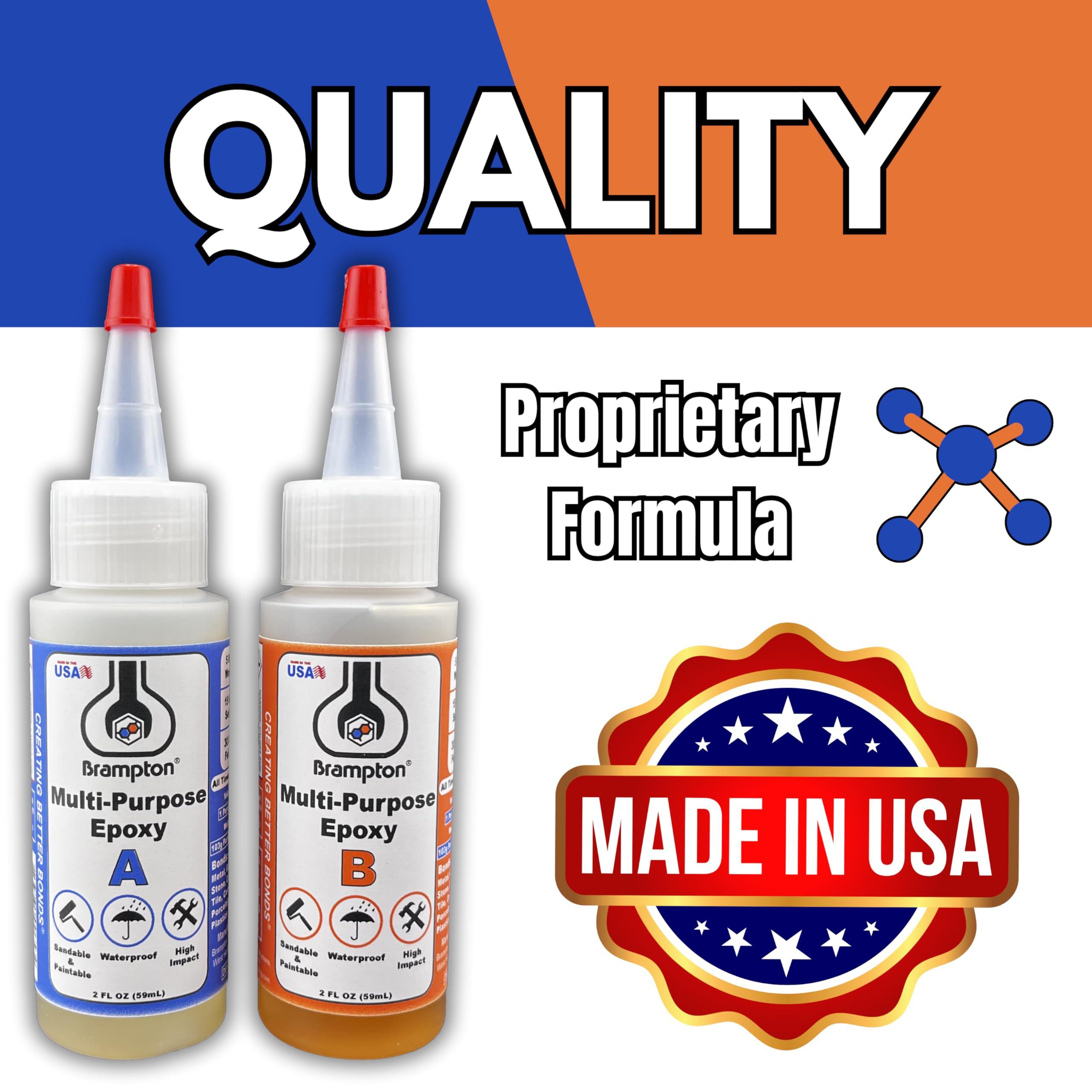 Brampton Multi-Purpose Epoxy, Quick 30-Minute Set, Waterproof 2-Part Epoxy Glue Kit for Tile, Metal, Ceramic, Glass, Wood, Stone, Strong Bonding, Sandable, Paintable Resin, Easy 1:1 Mix, 4 oz - Image 5