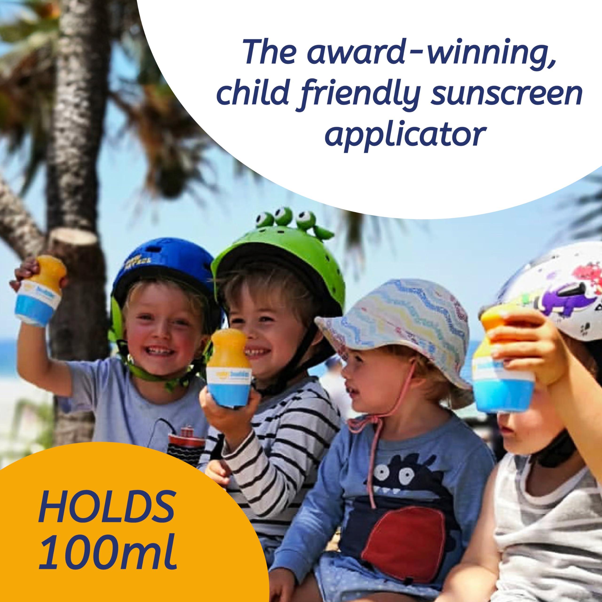 Solar Buddies Sunscreen Applicator - Single Pink - Refillable Roll on Sponge Sunscreen, Suncream & Lotion Applicator For Kids, Adults & Families - Holds 3.4fl oz, Perfect Size for Travel - Image 2