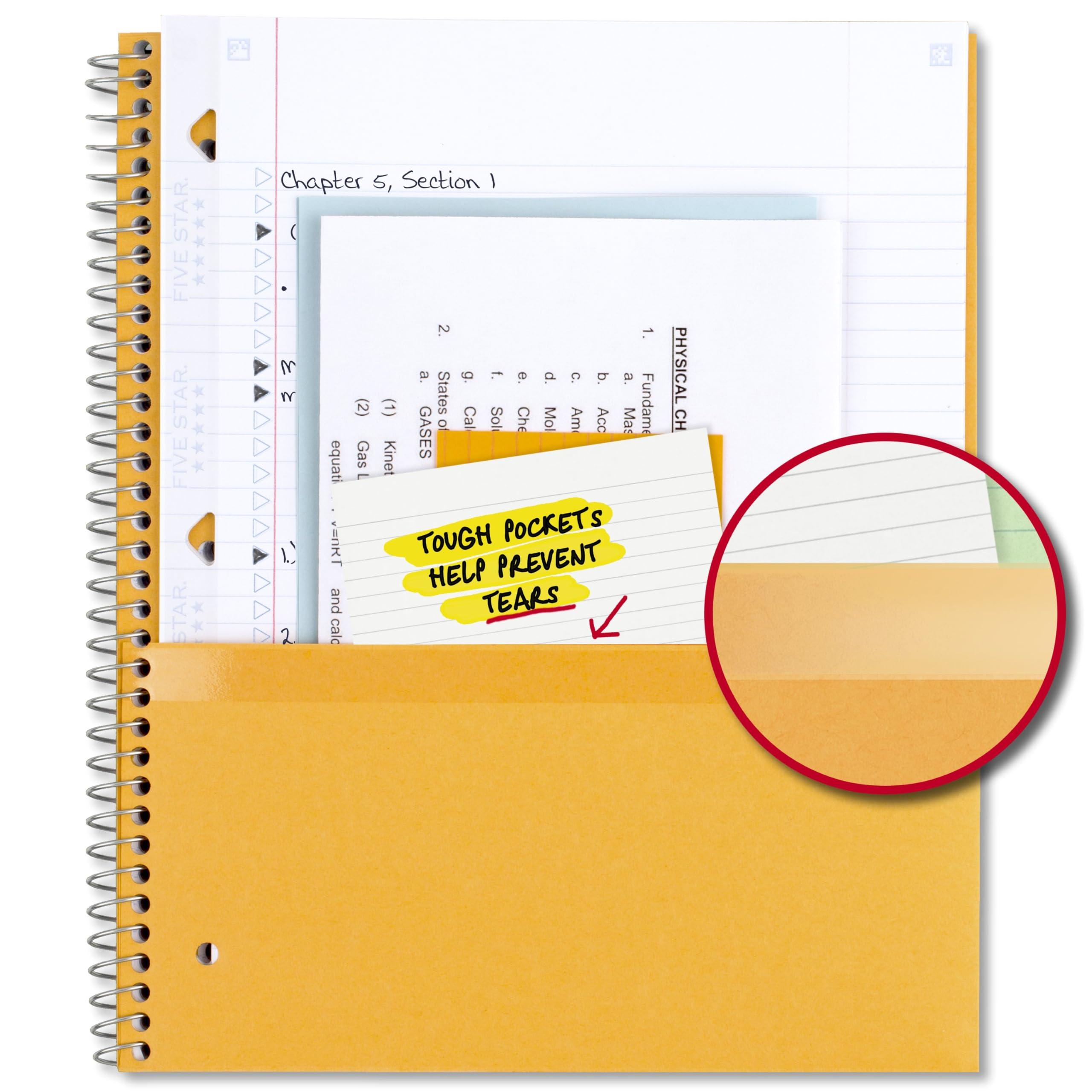 Five Star Spiral Notebook + Study App, 5 Subject, College Ruled Paper, 8-1/2" x 11", 200 Sheets, Fights Ink Bleed, Water Resistant Cover, Pacific Blue (73635) - Image 5