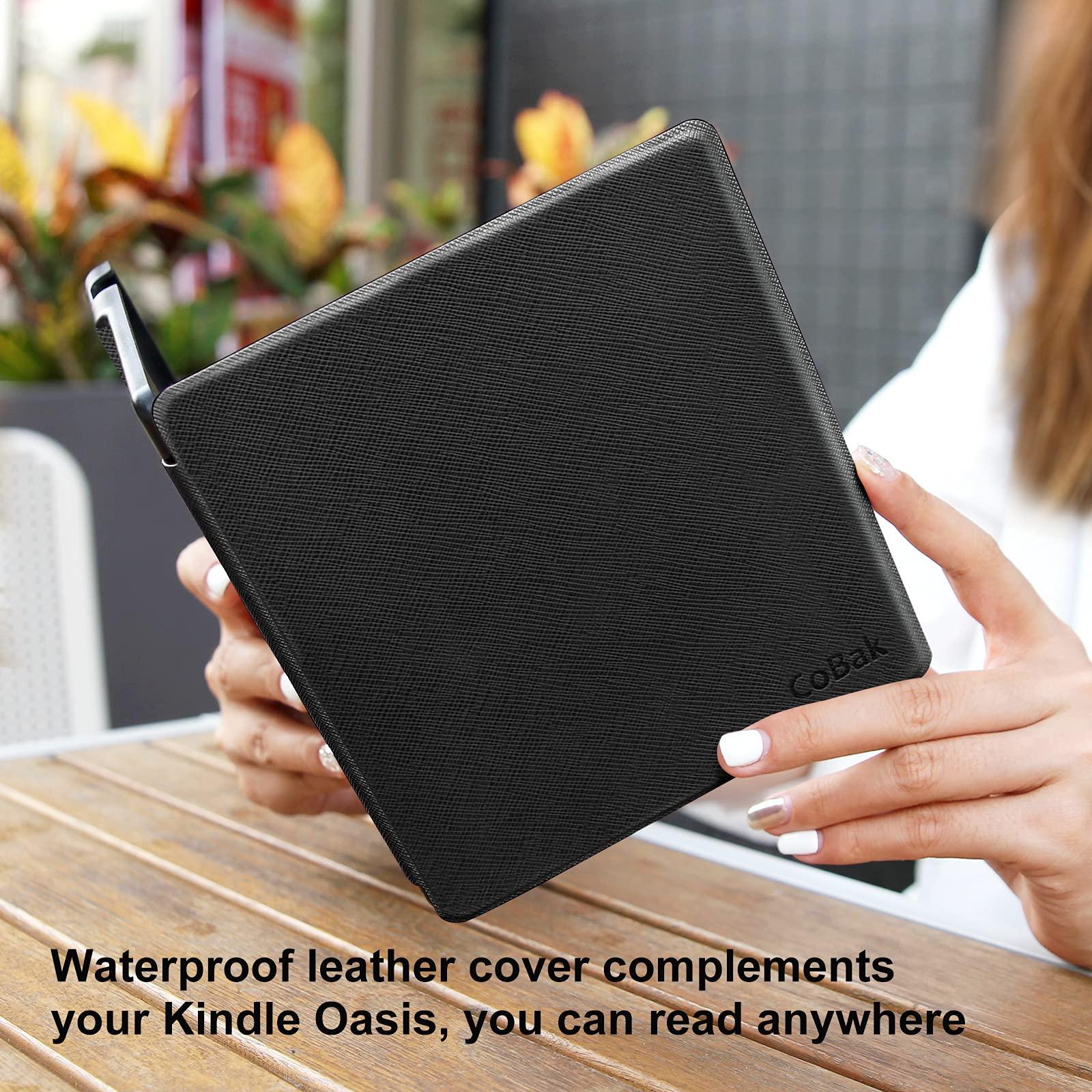 CoBak for Kindle Oasis Case 10th and 9th Generation 7 Inch Premium PU Leather Smart Cover with Auto Sleep Wake Feature for Kindle Oasis, Slim Fit, Black - Image 6