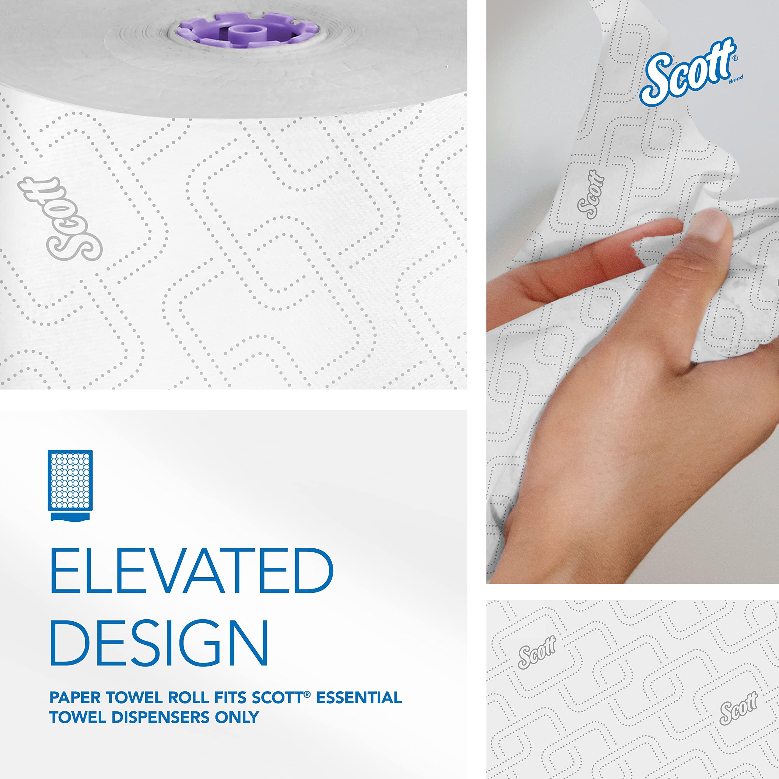 Scott Professional Essential High-Capacity Hard Roll Paper Towels, Bulk (02001), Elevated Design, Absorbency Pockets, White, for ScottBrand Purple Core Dispensers (6 Rolls at 950' Each, 5,700'/Case) - Image 3