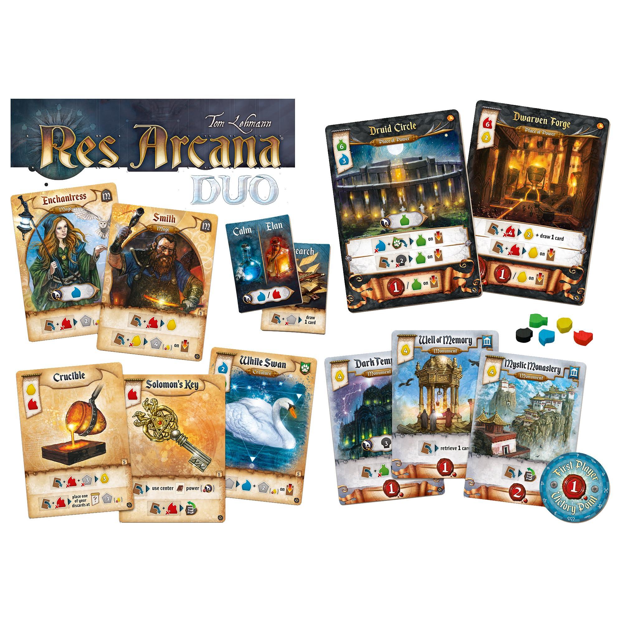 Res Arcana Duo Board Game - Strategic Two-Player Duel! Expandable Game System, Fantasy Adventure Game for Kids & Adults, Ages 14+, 2 Players, 20 Min Playtime, Made by Sand Castle Games - Image 4