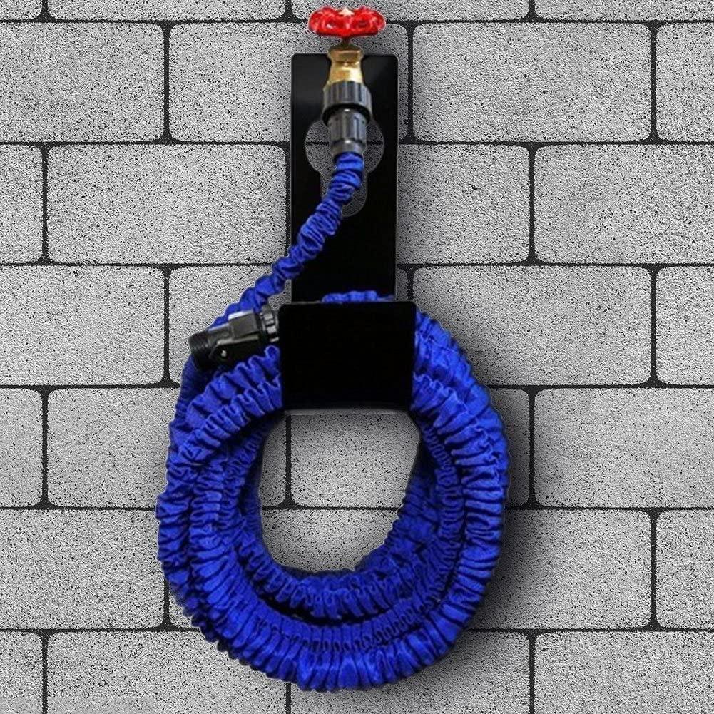 Ebliiny Garden Hose Hanger Wall Mount Heavy Duty Hose Holder Hook for 150ft 100ft 75ft 50ft Expandable Hose (Large, Black) - Image 6
