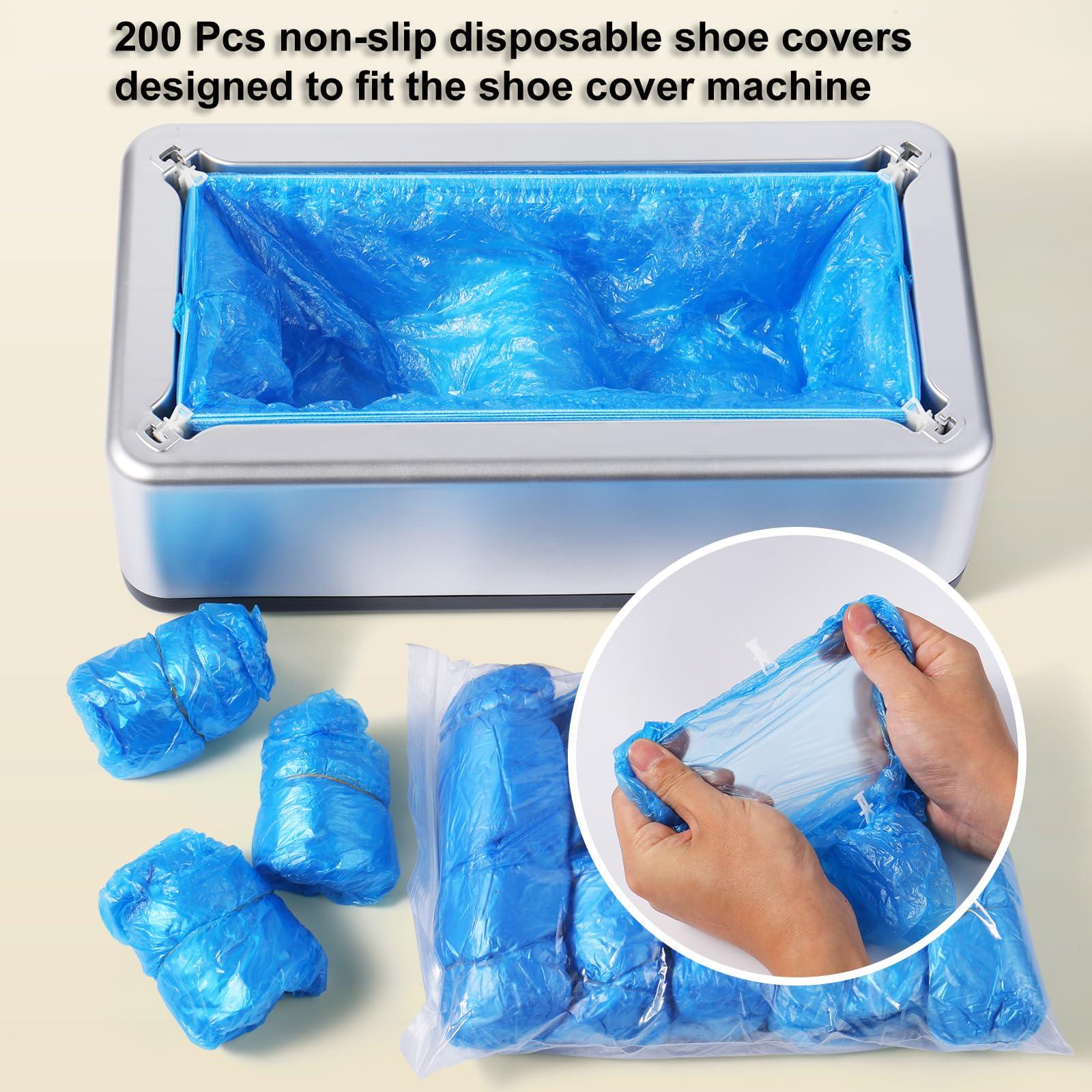 Shoe Covers Dispenser with 200pcs Shoe Cover Disposable Non Slip, User-Friendly and Reliable Shoe Cover Machine, Fits Size Up to 11 US Men, Widely Applicable in Indoor(Silver) - Image 6