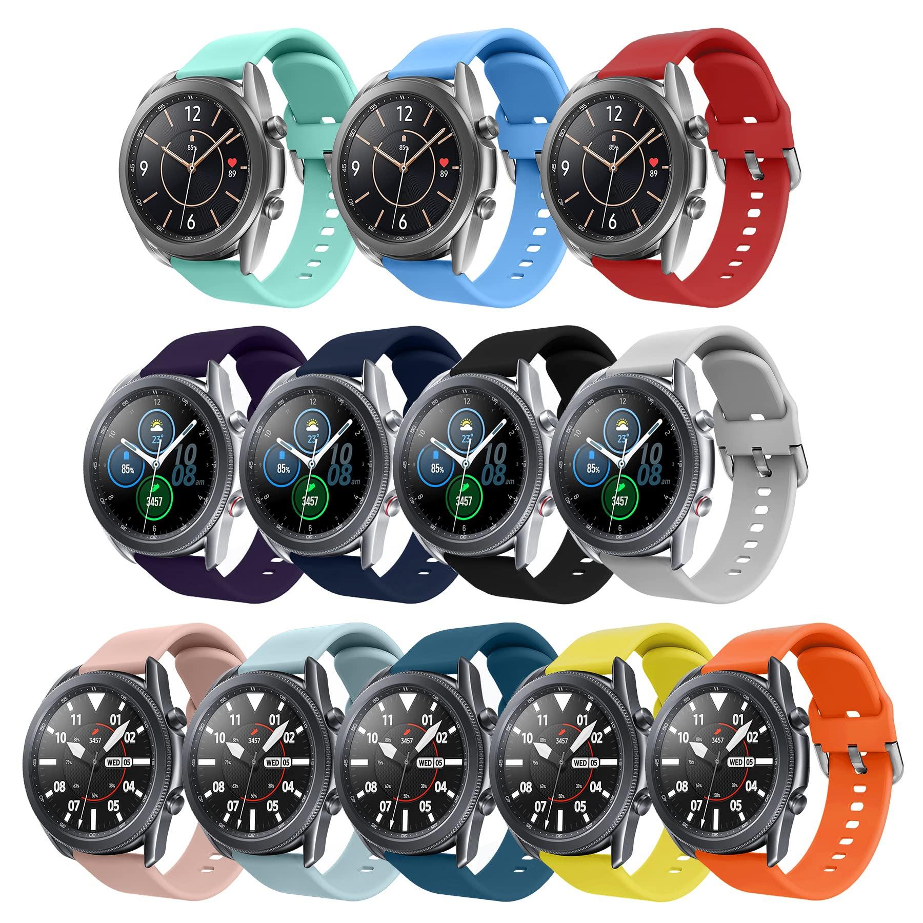 Replacement Band Compatible for Samsung Galaxy Watch 46mm/Gear S3 Frontier/Classic,12 Pack 22mm Watch Bands Soft Silicone Sport Watch Strap Wristband for Samsung Galaxy Watch 3 45mm for Women Men - Image 6