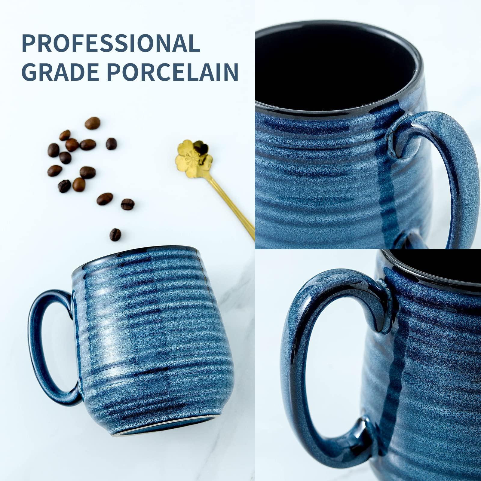 Hasense Coffee Mug, 20 oz Ceramic Coffee Cup for Men and Women, Large Coffee Mug for Latte Coffee Tea Soup for Office and Home, Dishwasher and Microwave Safe, 1 PCS (Blue) - Image 6