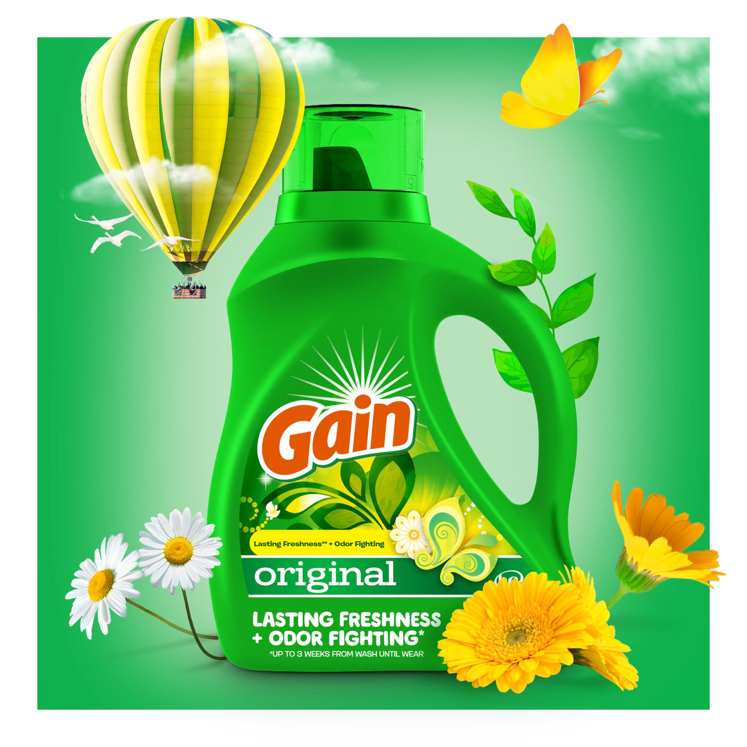 Gain + Aroma Boost Laundry Detergent Liquid, Original Scent, 107 Loads, 154 fl oz, HE Compatible Laundry Soap with Febreze and Oxi, Gain Laundry Detergent, Liquid Laundry Detergent - Image 5