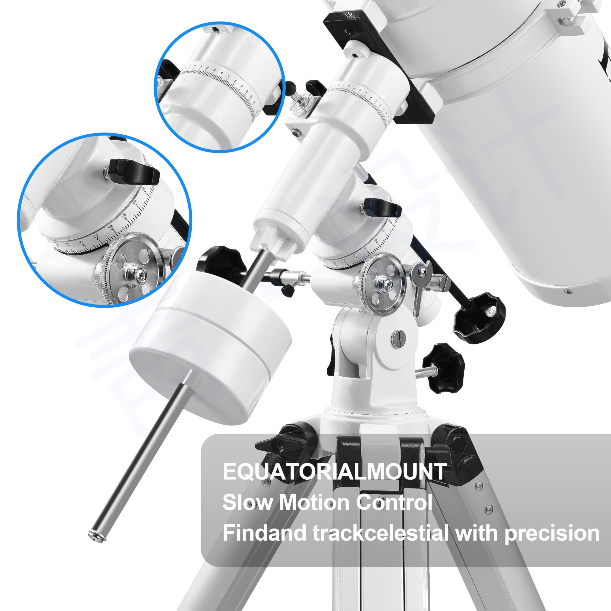 HSL 150EQ Astronomical Reflector Telescope for Adults high Powered,150mm Aperture Professional Telescopes for Adults Astronomy,Comes with 5 Color Filters Set and 3X Barlow Lens - Image 3