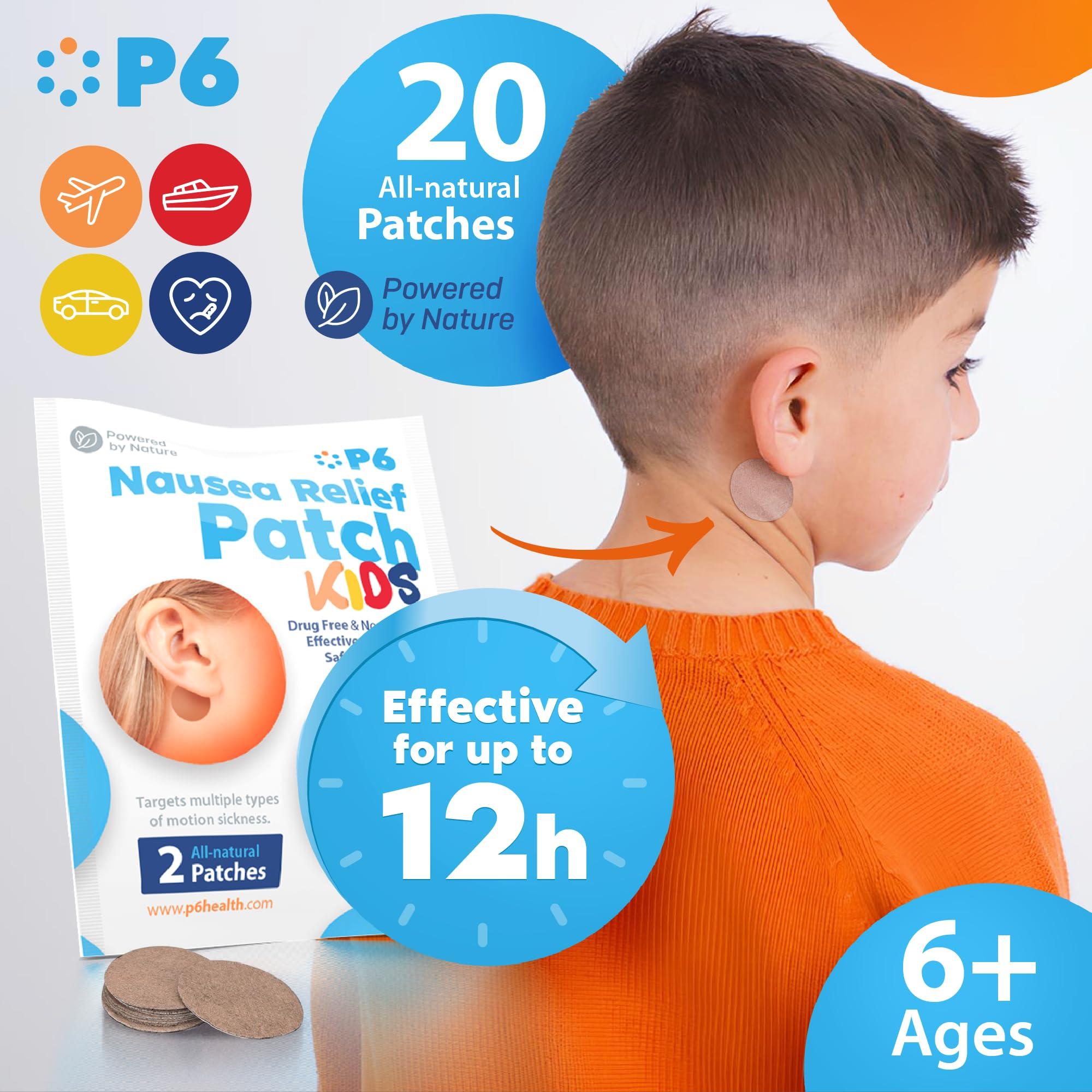 P6 Motion Sickness Patches for Kids - All Natural Sea Sickness Patches for Cruise and Car - Non Drowsy Motion Patch for Children - Safe Motion Sickness Patch for Travel - Image 4