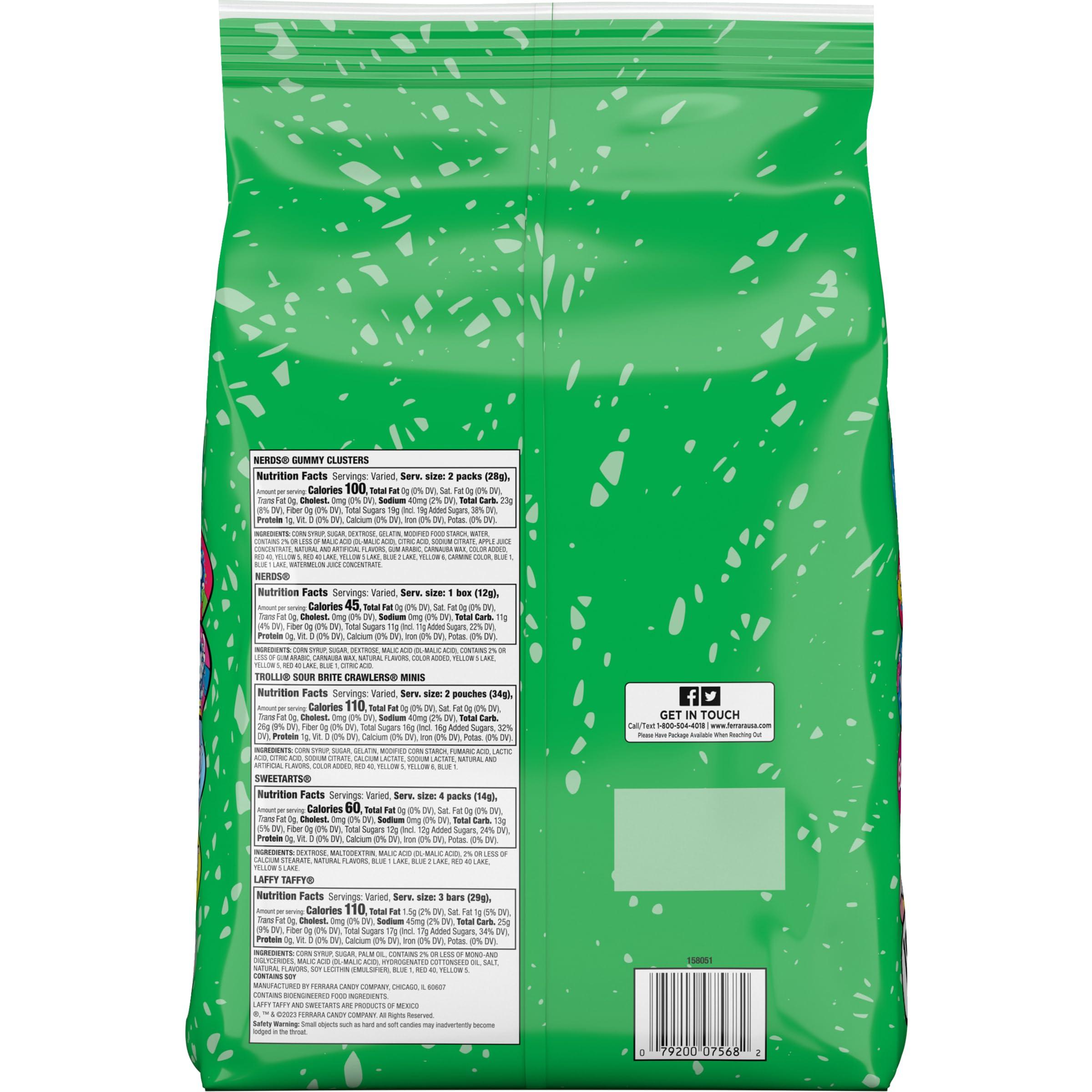 SweeTARTS, Trolli, Laffy Taffy & Nerds Easter Egg Filler Variety Bulk Bag, Springtime Easter Candy, 41.93 oz (125 Individually Wrapped Pieces) - Image 3