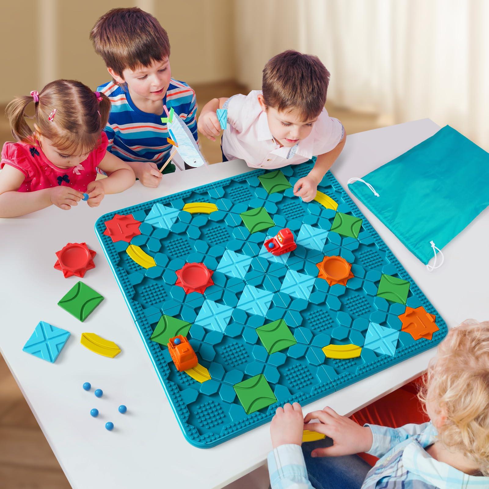 Kids Toys STEM Board Games - Large Size Logical Road Builder Educational Brain Teasers Puzzles Toys, Preschool Learning Montessori Big Board Maze Birthday Gifts Kids Boys Girls Age 4-8 Year Old - Image 5