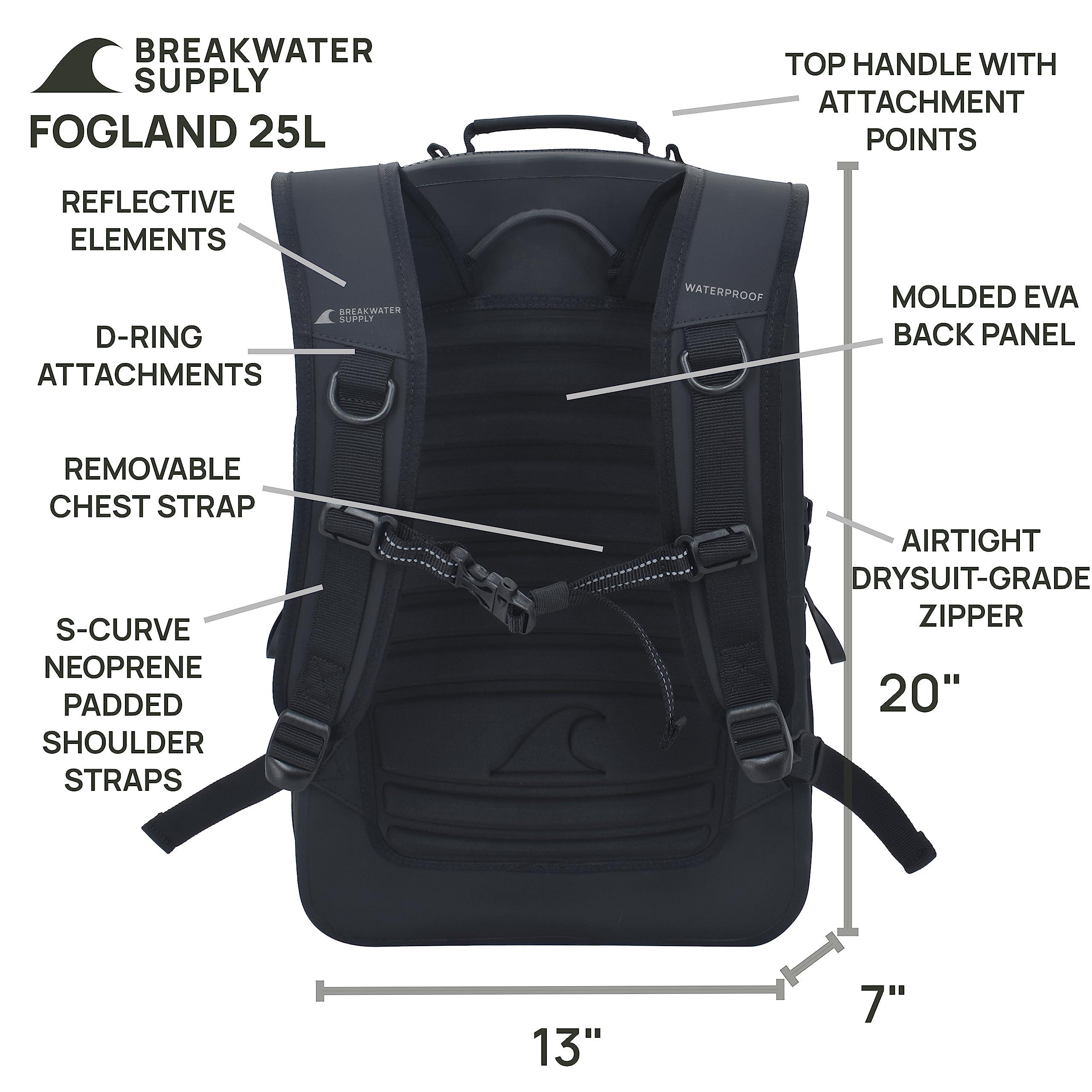 Breakwater Supply™ 100% Waterproof Submersible Backpack, Laptop Bag, Airtight Zippers | Travel Outdoors | Fogland 25L 20L 15L - Image 5