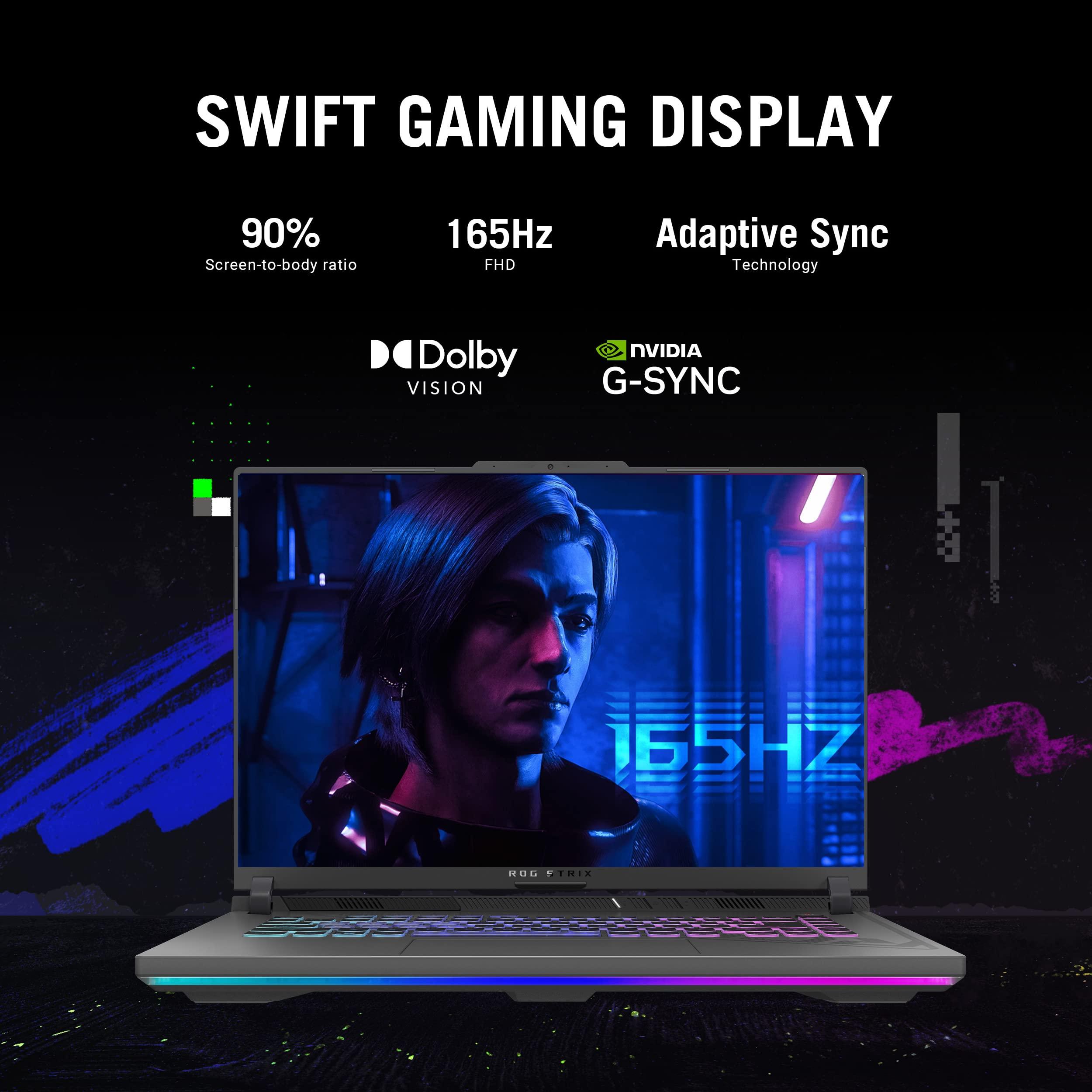 ASUS ROG Strix G16 Gaming Laptop, 165Hz Display, NVIDIA® GeForce RTX™ 4060, Intel Core i7-13650HX, 16GB DDR5, 1TB PCIe Gen4 SSD, Wi-Fi 6E, Windows 11, G614JV-AS74 - Image 6